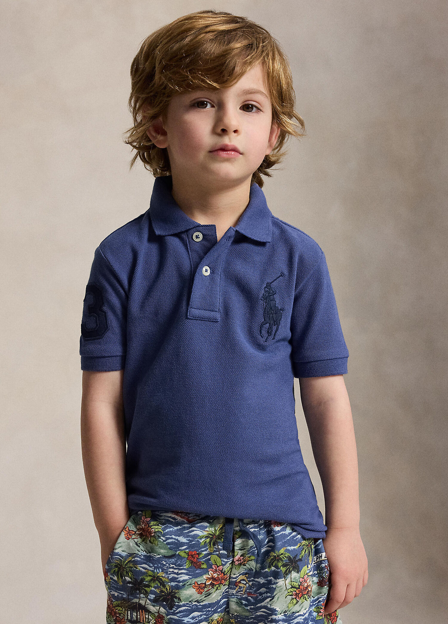 Lacivert Polo Yaka Erkek Çocuk T-shirt