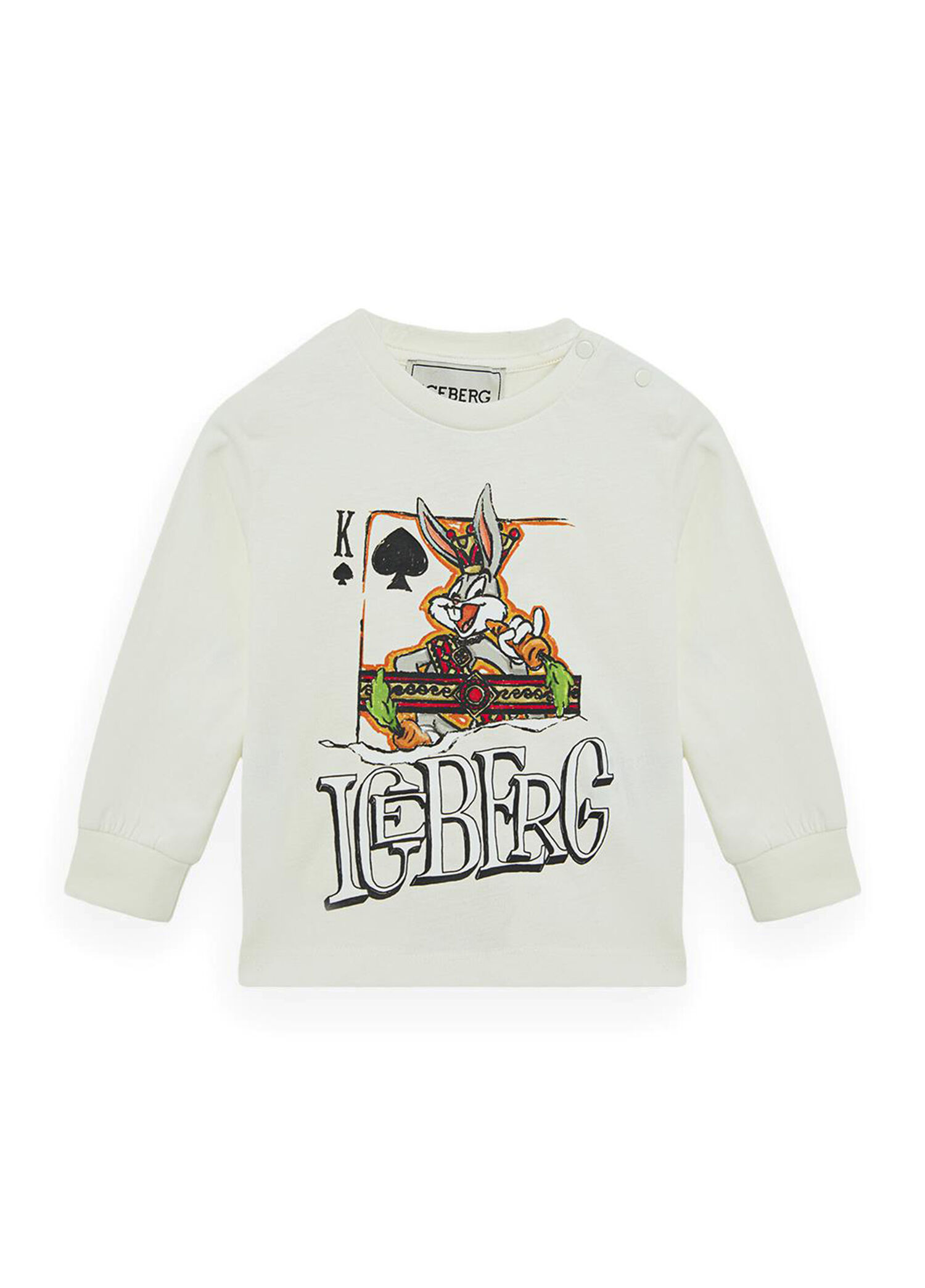 Kırık Beyaz Uzun Kollu Erkek Bebek T-Shirt