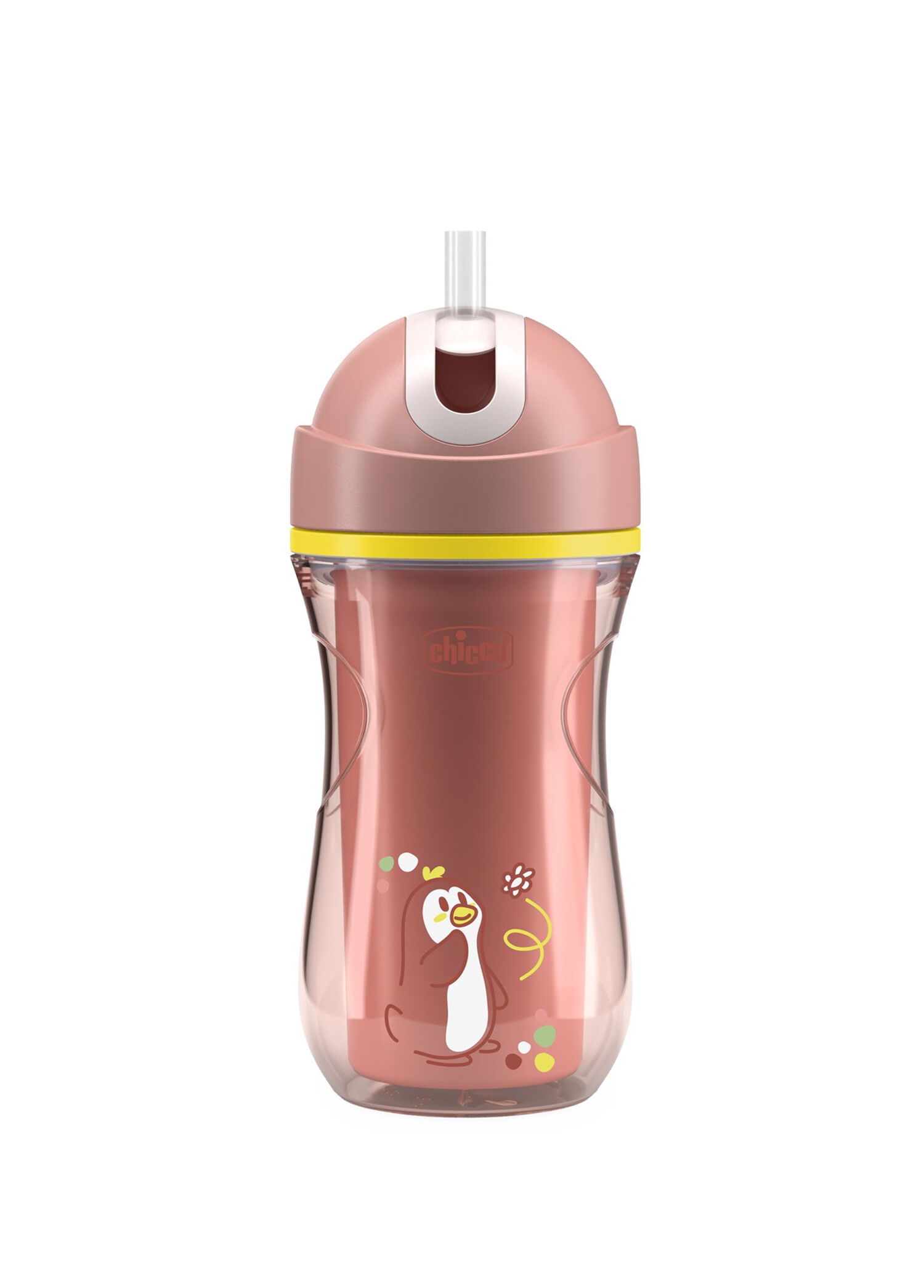 Pembe Kız Çocuk Pipetli Spor Bardak