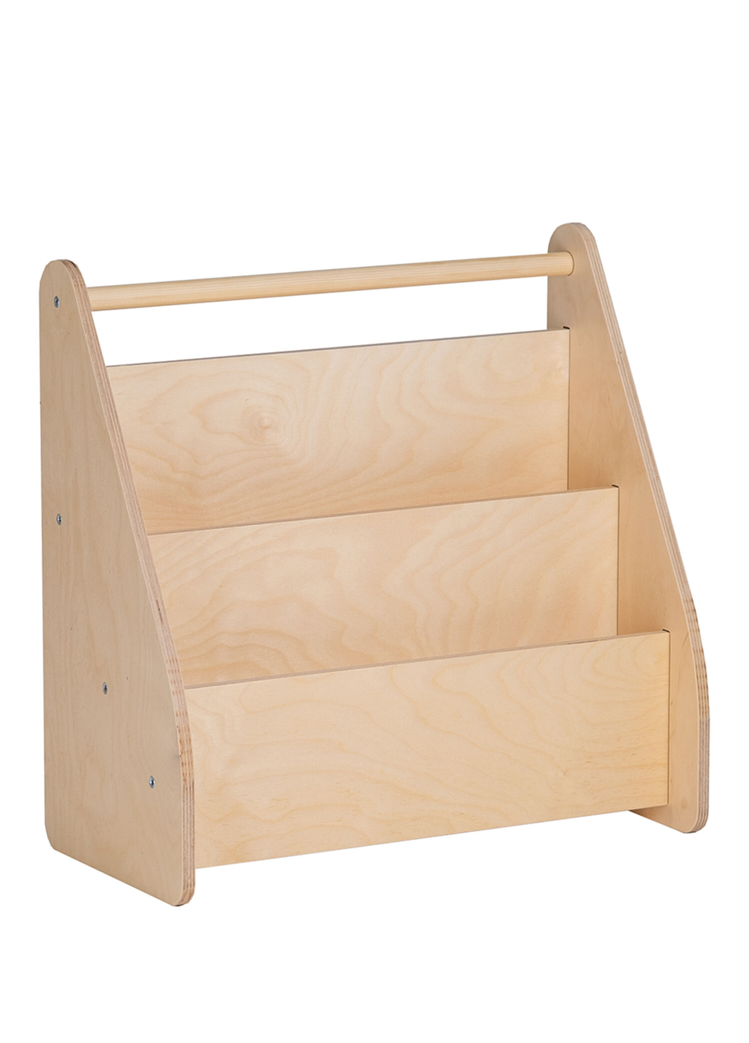 Montessori Huş Ahşap Taşınabilir Çocuk Kitaplık 50 cm