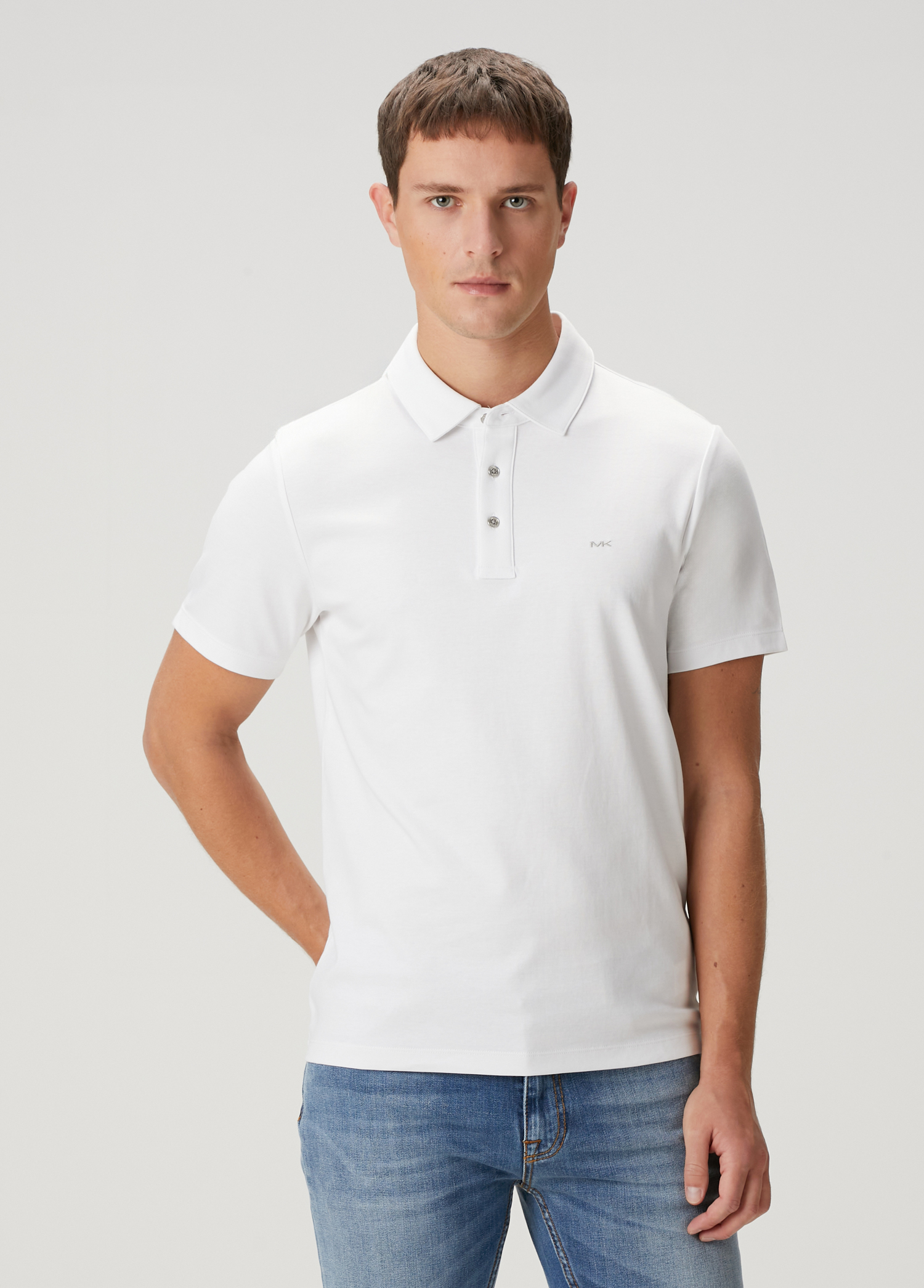 Beyaz Polo Yaka T-shirt