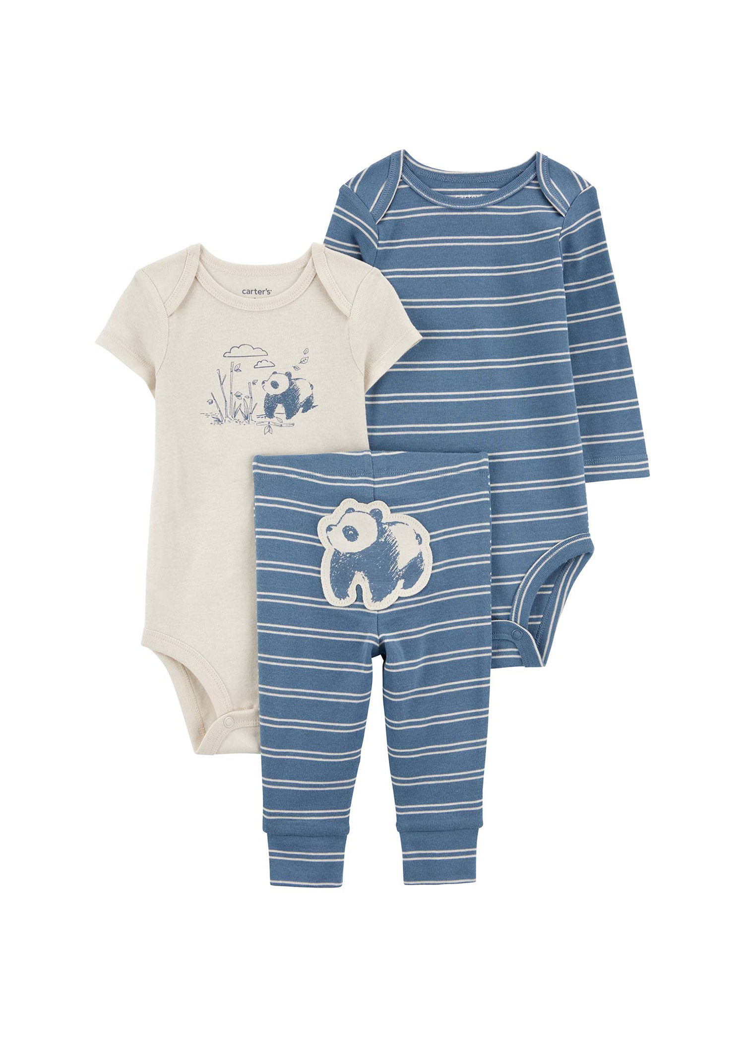 Unisex Bebek 3'lü Body Pantolon Set