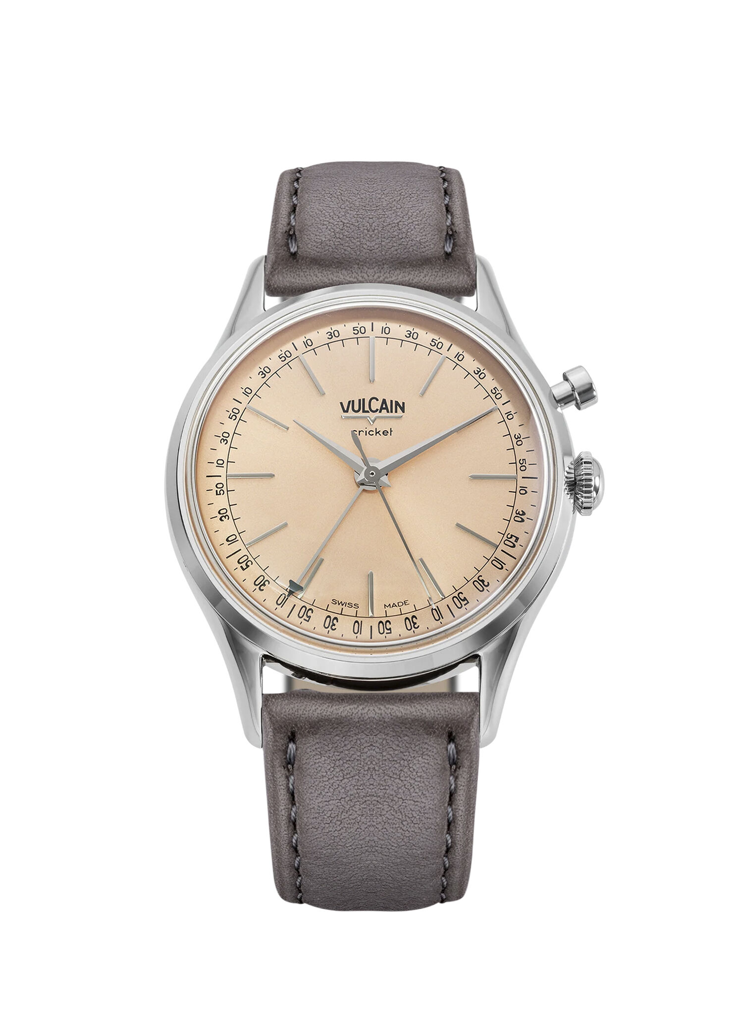 Vulcain Pembe Erkek Cricket President Salmon Sapphire Caseback Gri