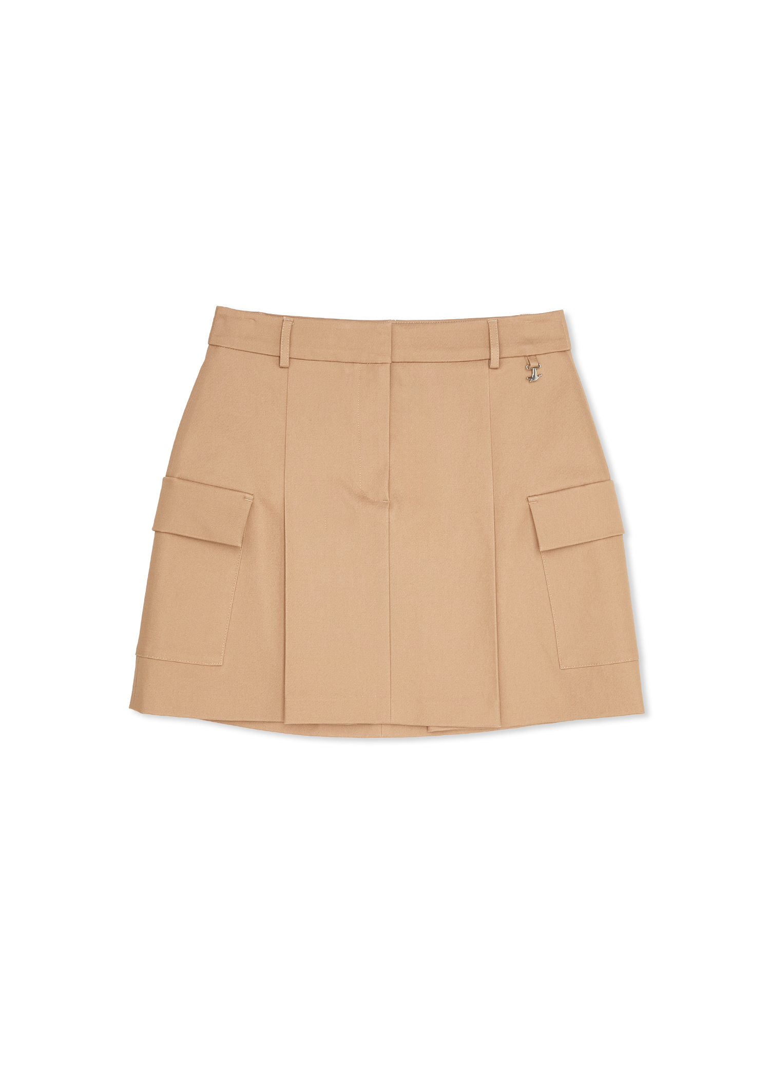 Bej Mini Gabardin Etek_5
