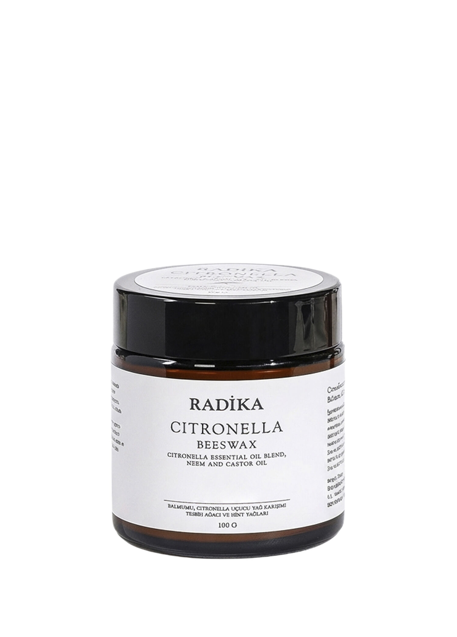 Citronella Doğal Balmumu Mum 100 gr