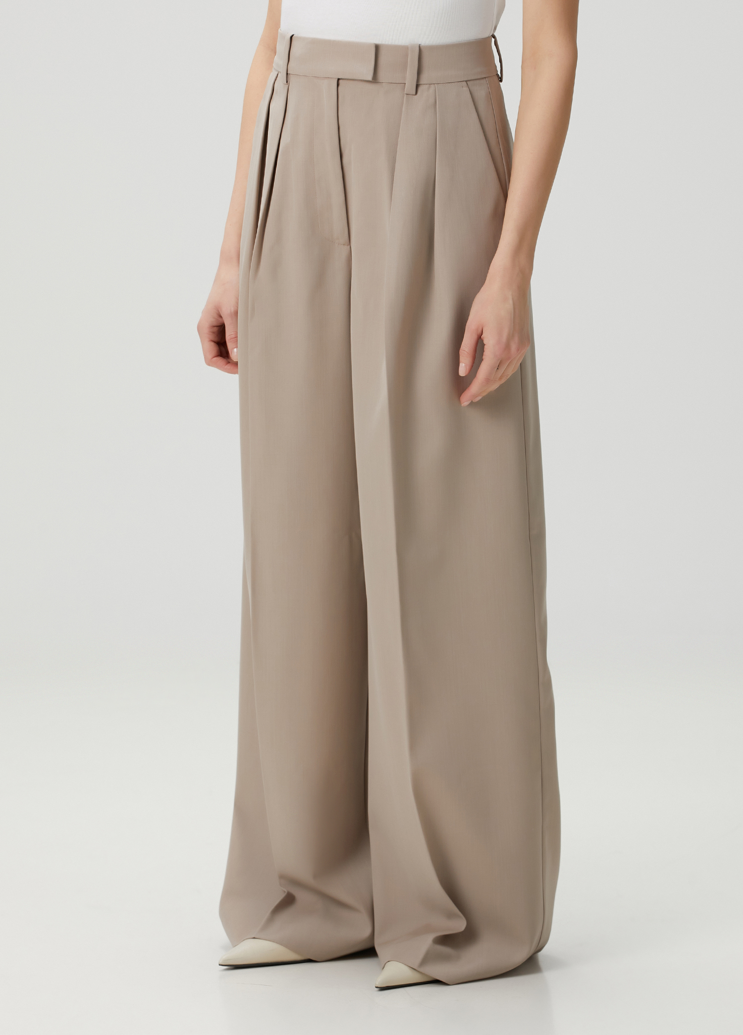 ボトムスその他 ANINE BING Khaki wool trousers Anine Bing - Carrie Khaki Wool Pants