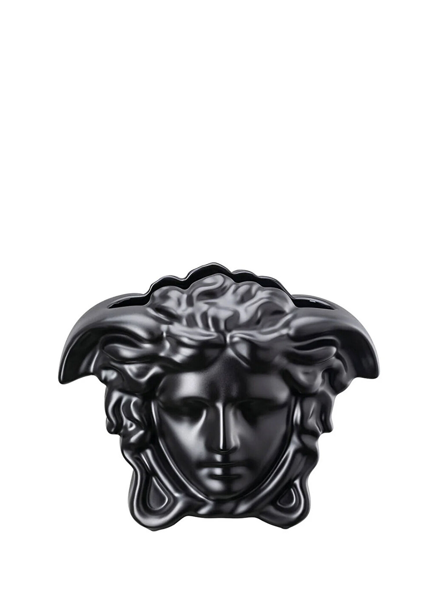 Medusa Grande Siyah Porselen Vazo 15 cm