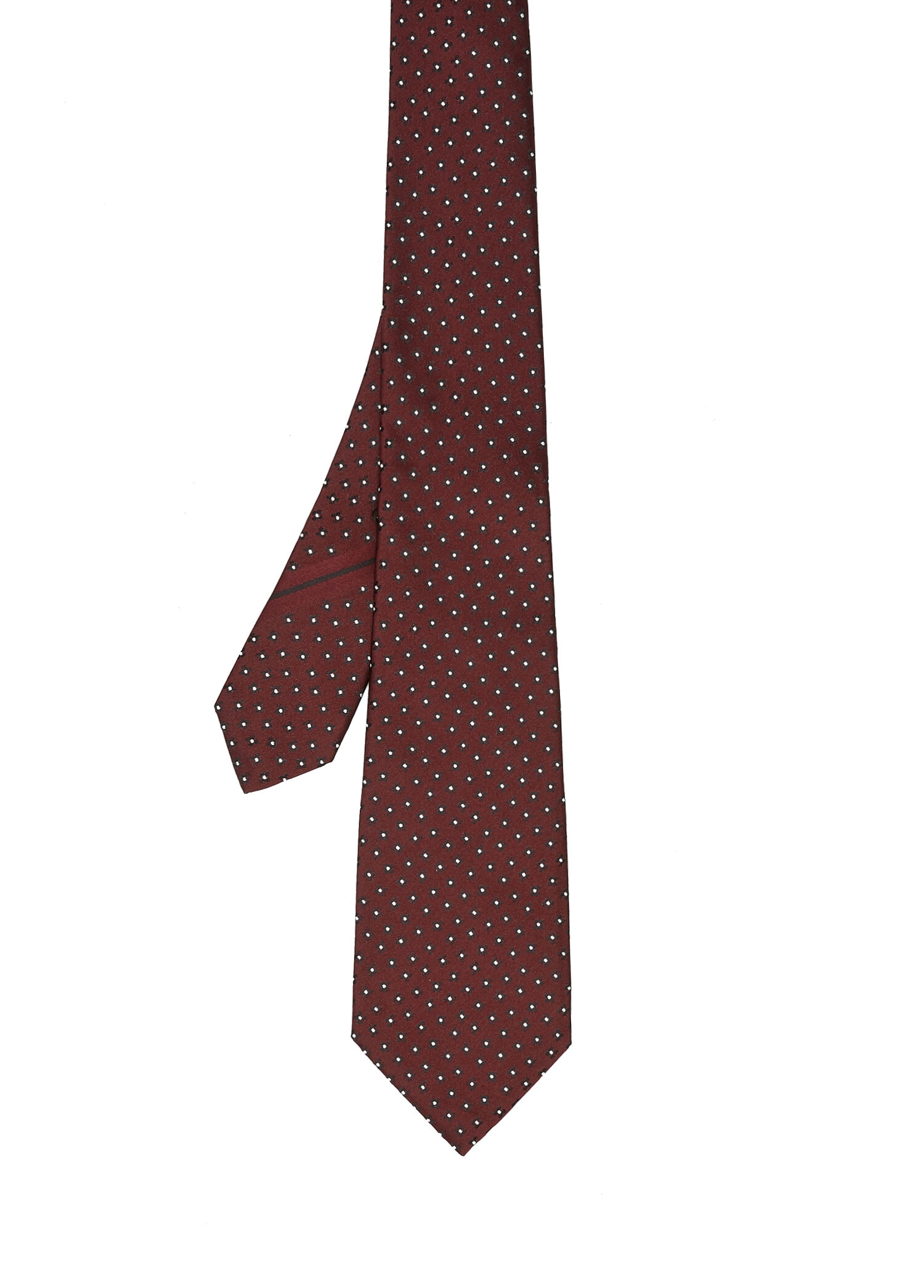 Burgundy Patterned Silk Tie