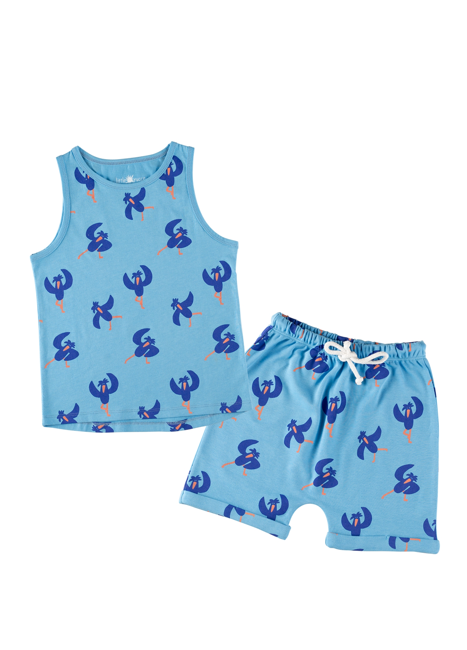 Mavi Erkek Çocuk Tank Top Set