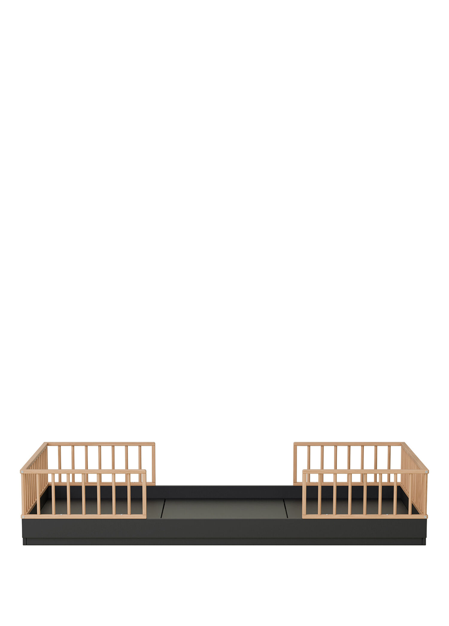 Dual Siyah Montessori Çocuk Karyola 120 x 200 cm