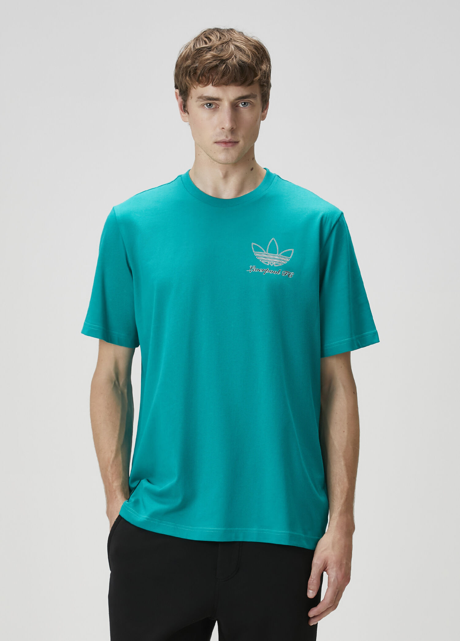 Adidas - Liverpool FC Terrace Icons Graphic Yeşil T-shirt - Yeşil