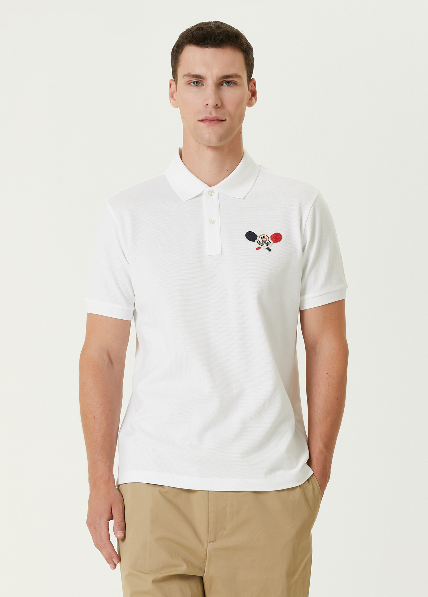 Beyaz Polo Yaka T-shirt