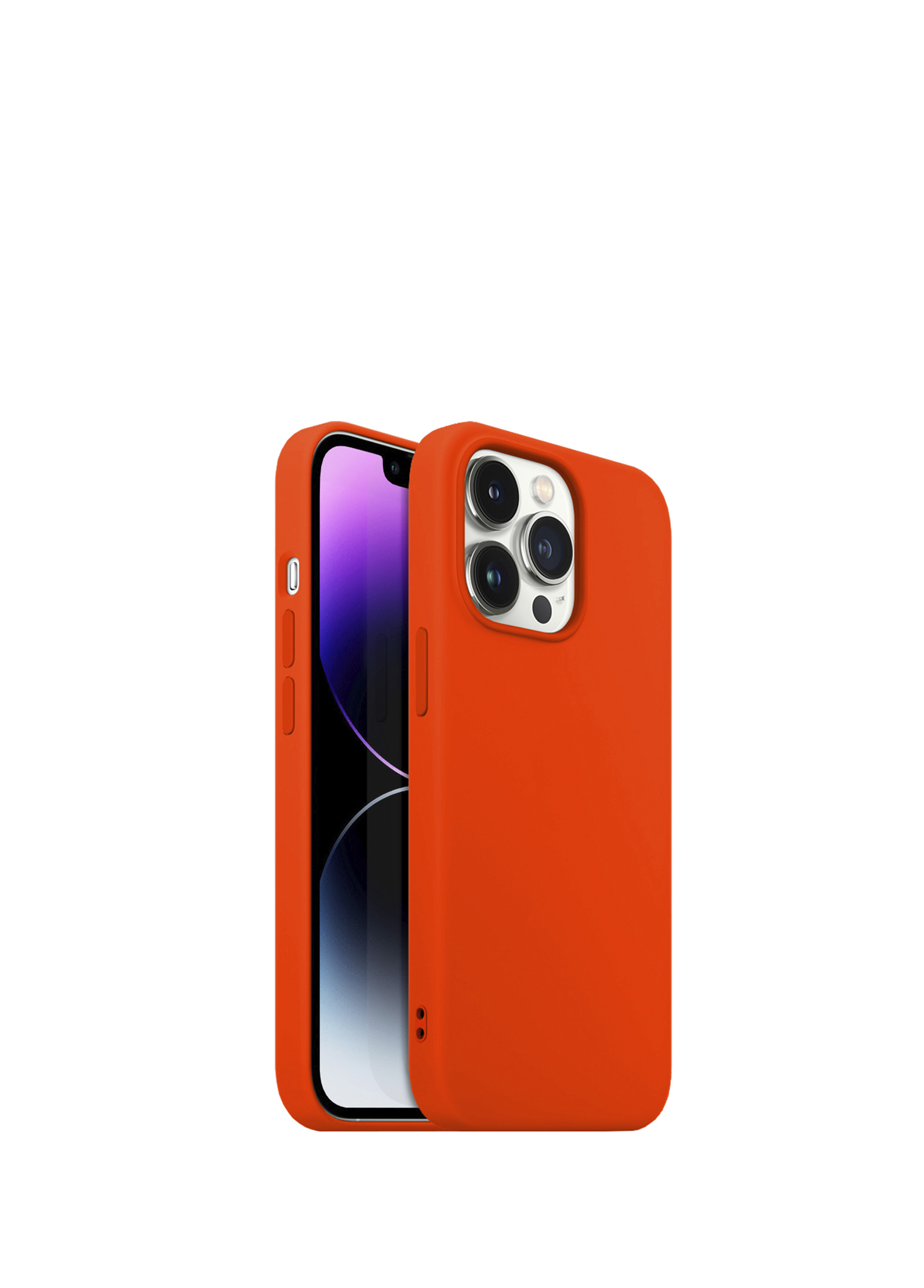 iPhone 14 Pro Max Rubber S Neon Orange Plastik Kılıf