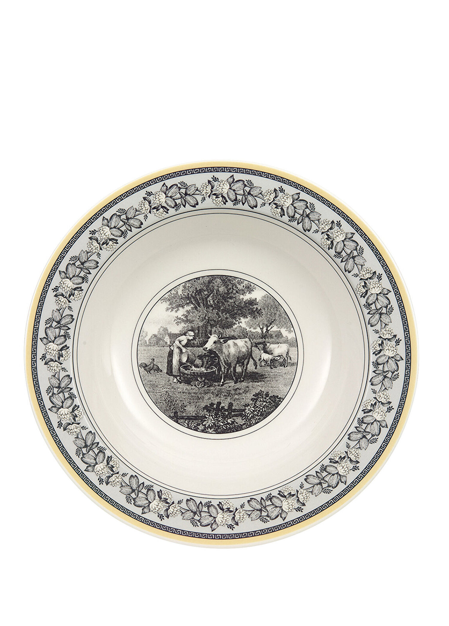 Audun Ferme Desenli Porselen Çukur Tabak 20 cm