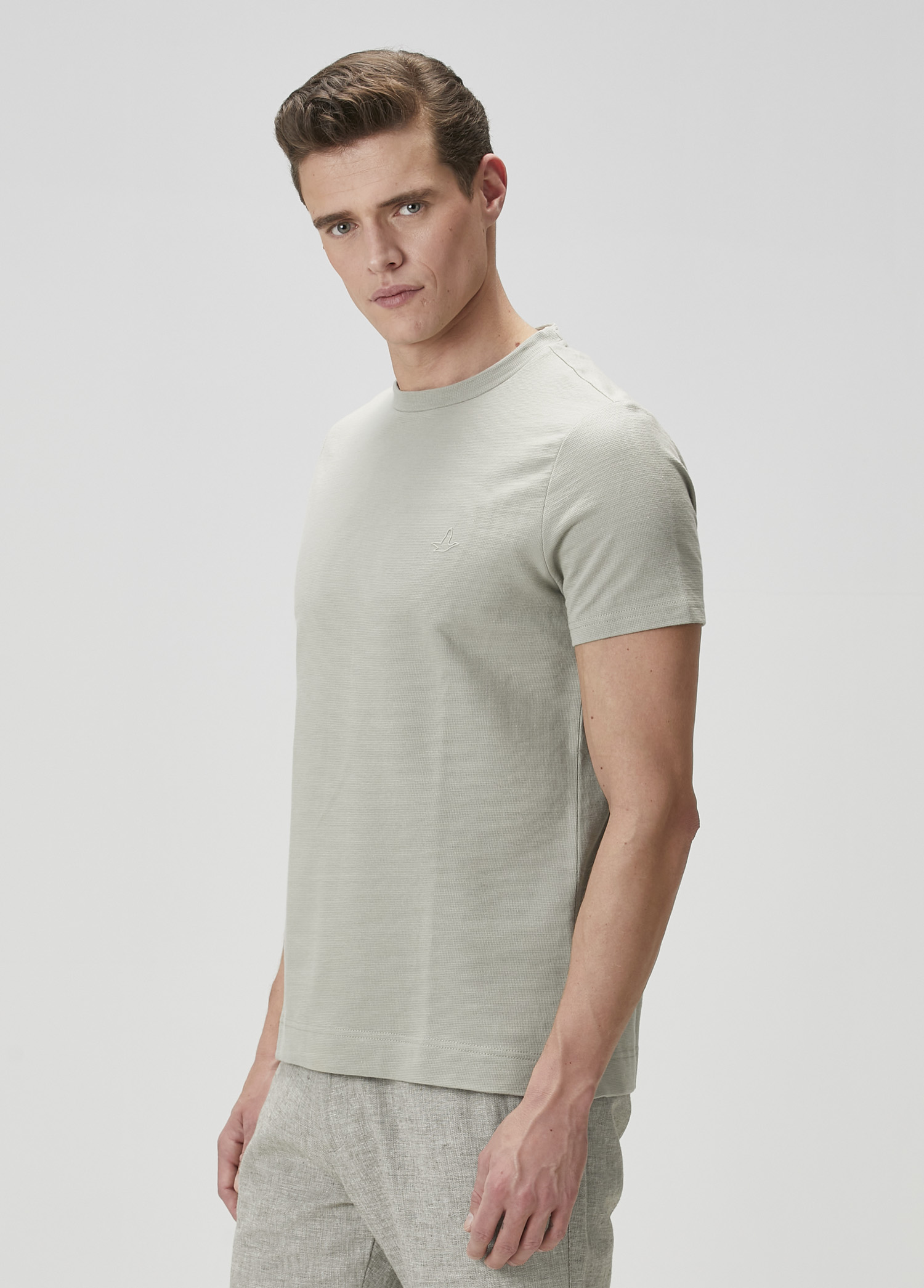 Relaxed Fit Açık Haki T-shirt_3