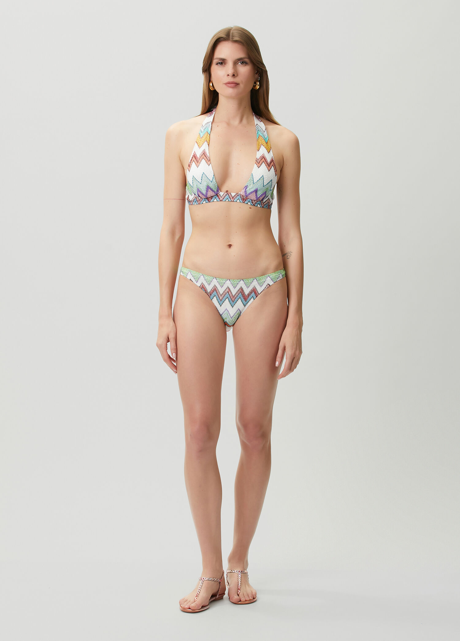Zikzak Desenli Bikini Takımı