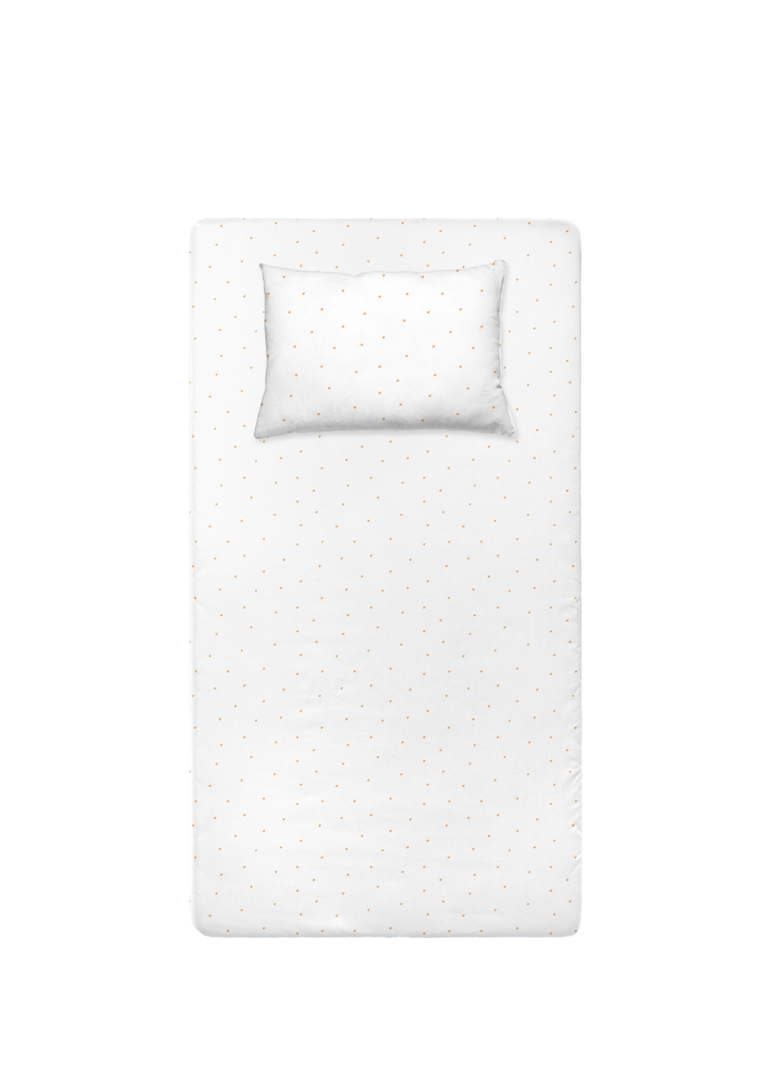 Stars Organik Pamuk Saten Çocuk Lastikli Çarşaf ve Yastık Kılıfı Seti 100 x 200 cm + 50 x 70 cm