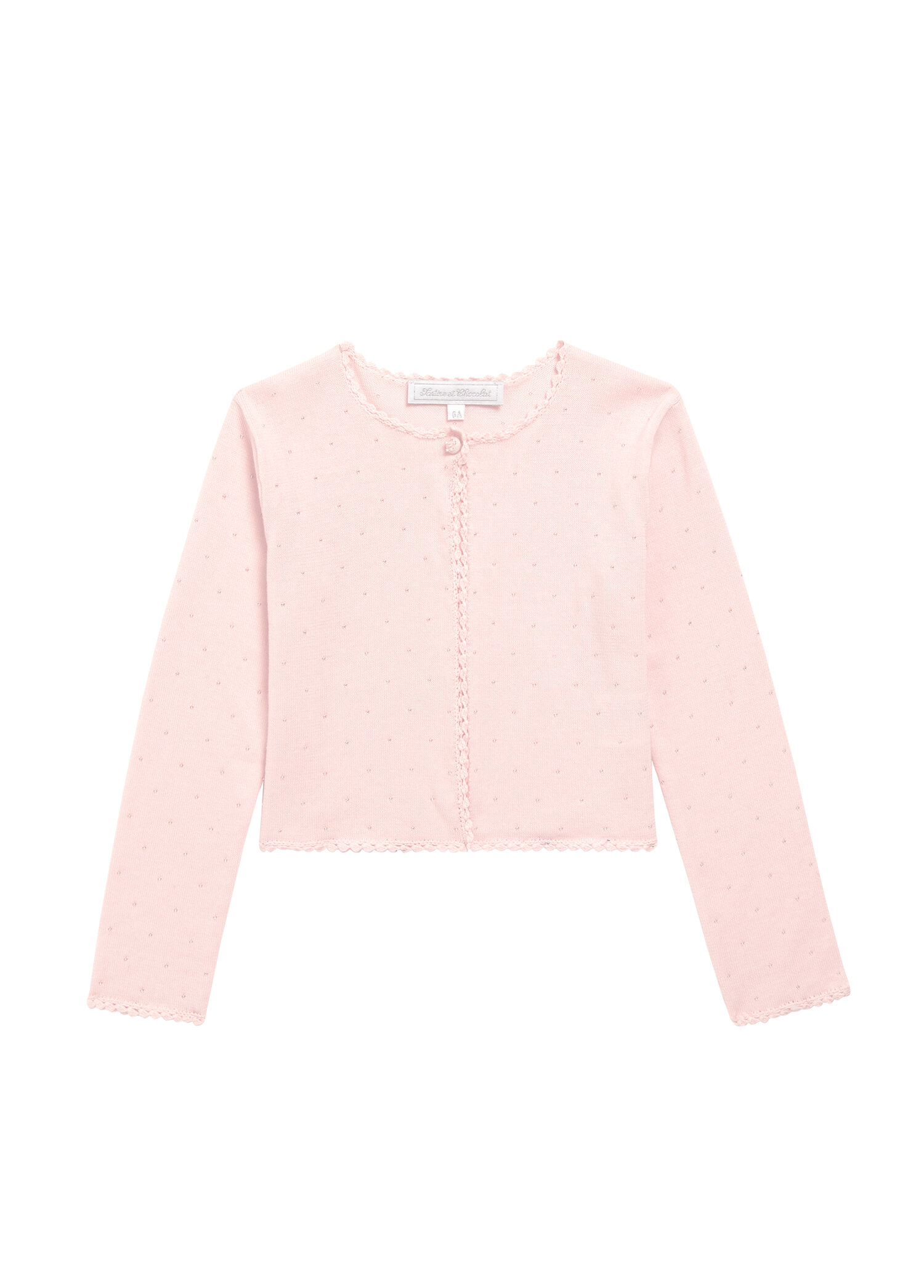 Pembe Kız Çocuk Triko Bolero Hırka