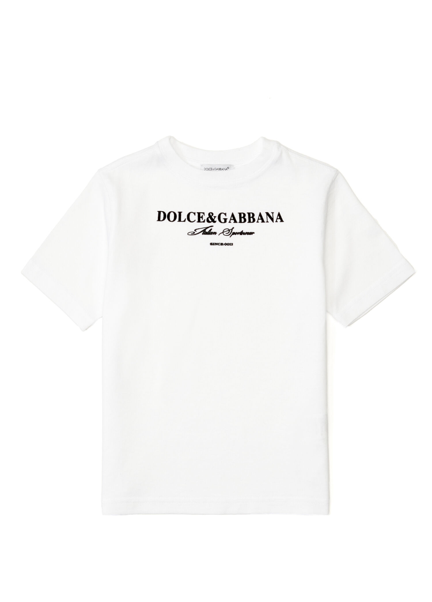 Beyaz Logo Baskılı Erkek Çocuk T-shirt