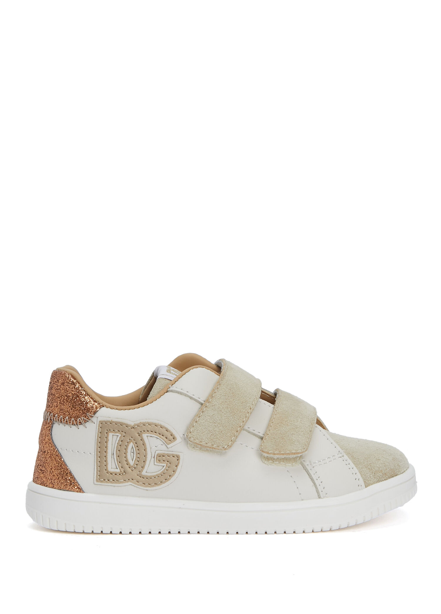 White Girls' Leather Sneakers
