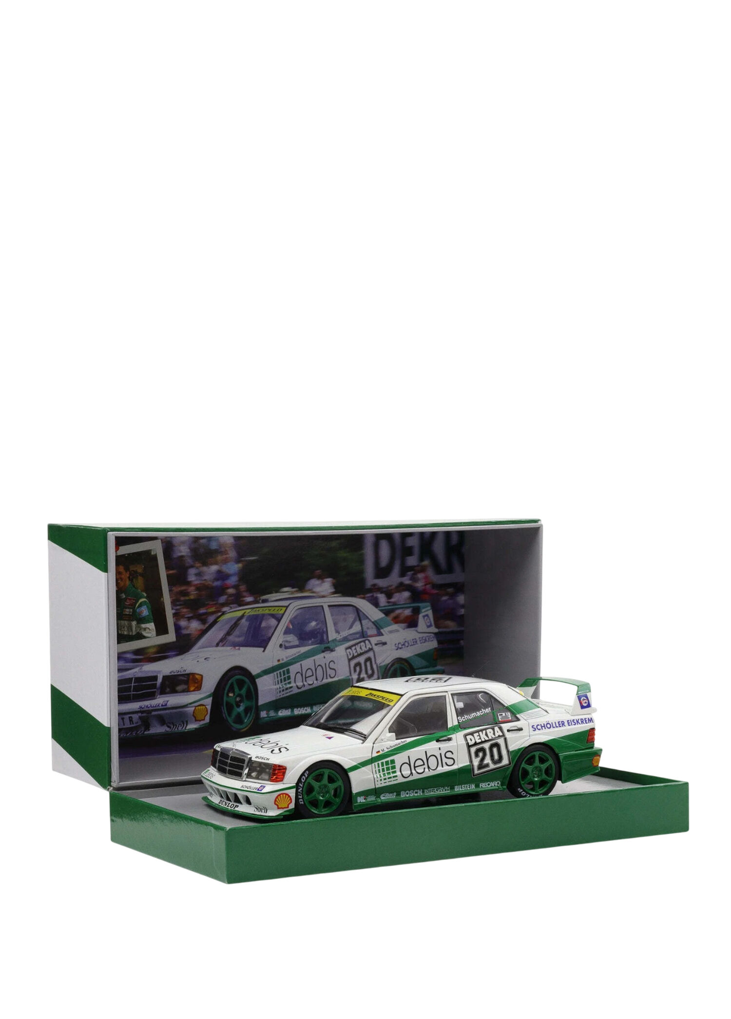 1991 Mercedes-Benz 190E 2.5-16 Evo II #20 DTM 1991 Michael Schumacher 1:18 Model Araba