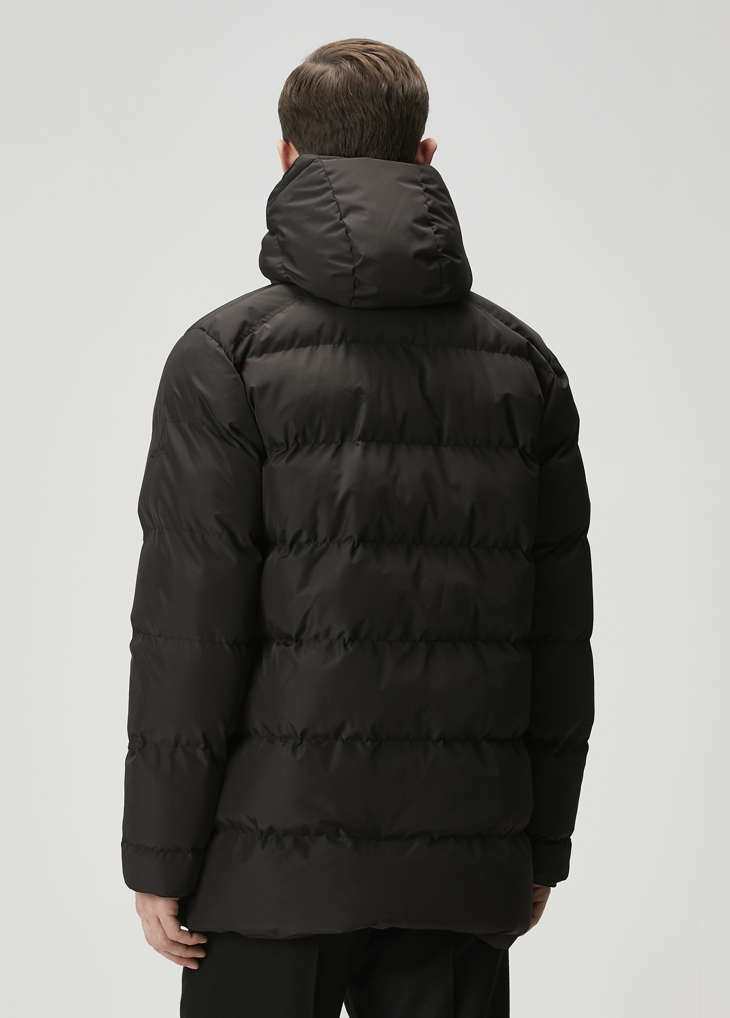 Siyah Kapüşonlu Puff Mont_3
