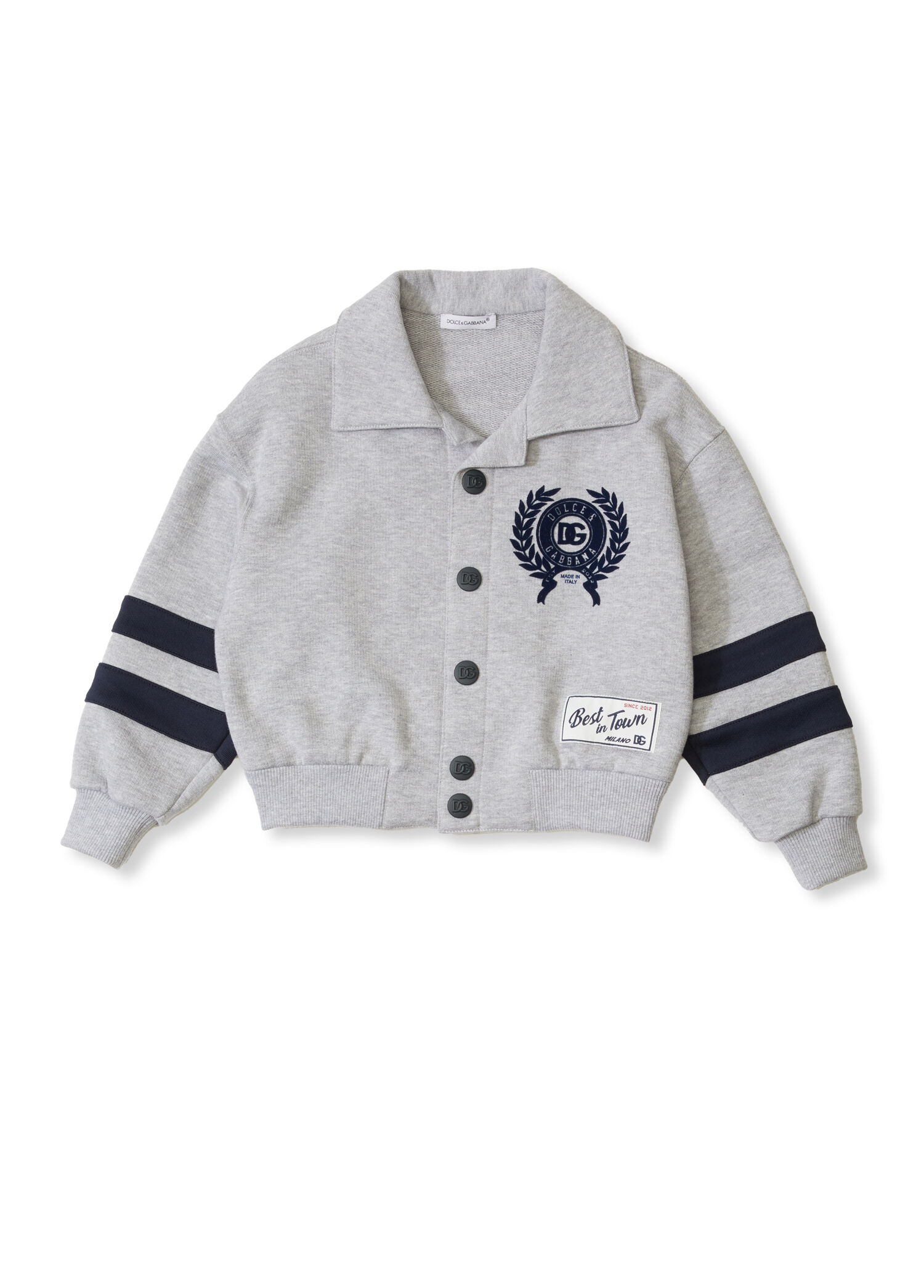 Gri Logo Baskılı Erkek Çocuk Sweatshirt