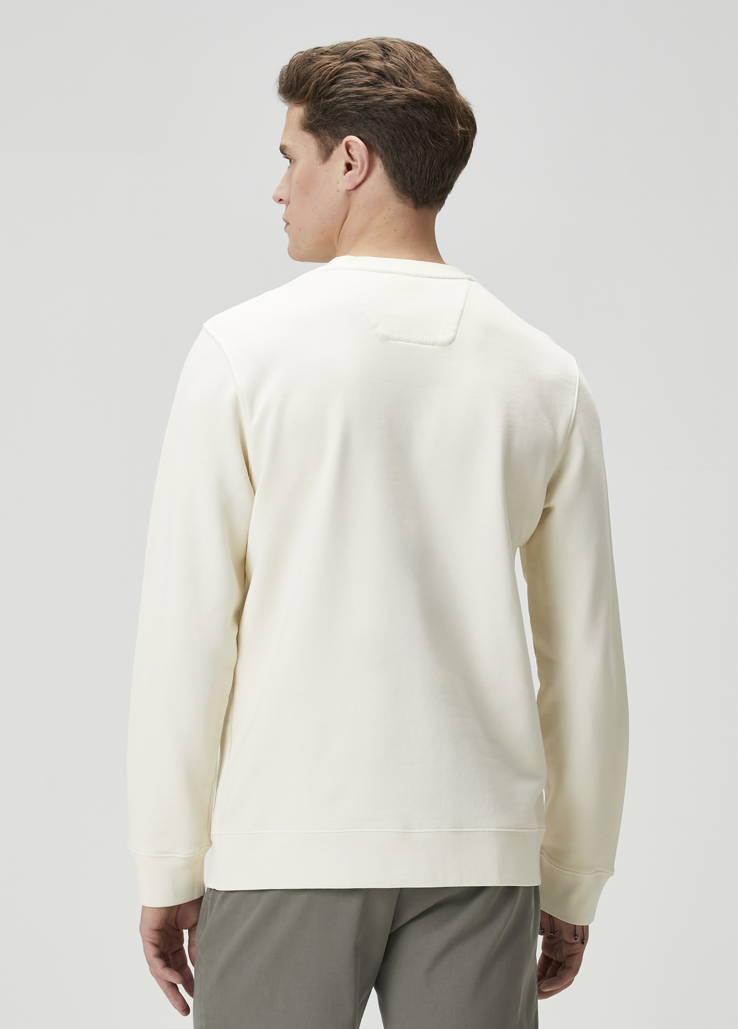 Krem Kamuflaj Kaz Nakışlı Sweatshirt_4