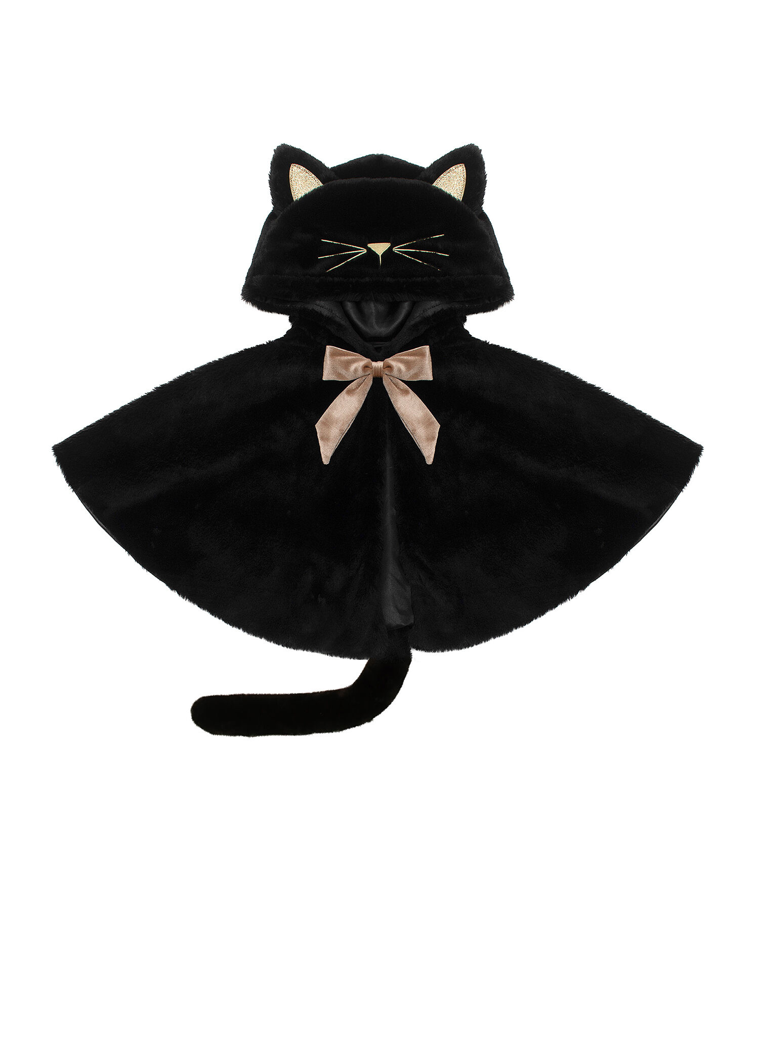 Black Cat Kız Çocuk Pelerin Kostüm