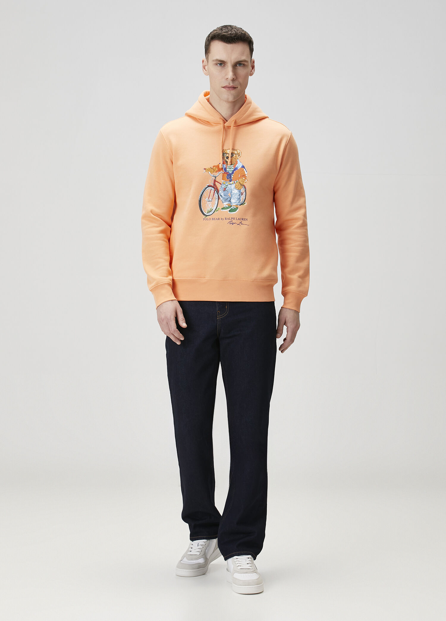 Polo Ralph Lauren Turuncu Erkek Turuncu Kapüşonlu Logo Baskılı