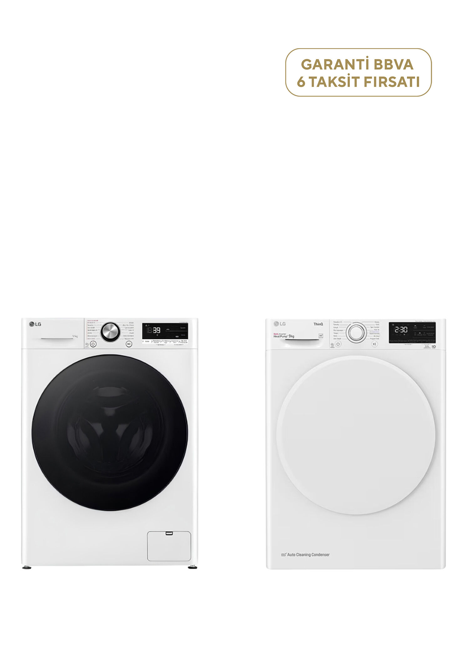 F4Y7EYWYW A Enerji Sınıfı Beyaz Çamaşır Makinesi 11 kg  + RH90V3AV0N A Enerji Sınıfı  Kurutma Makinesi 9 kg