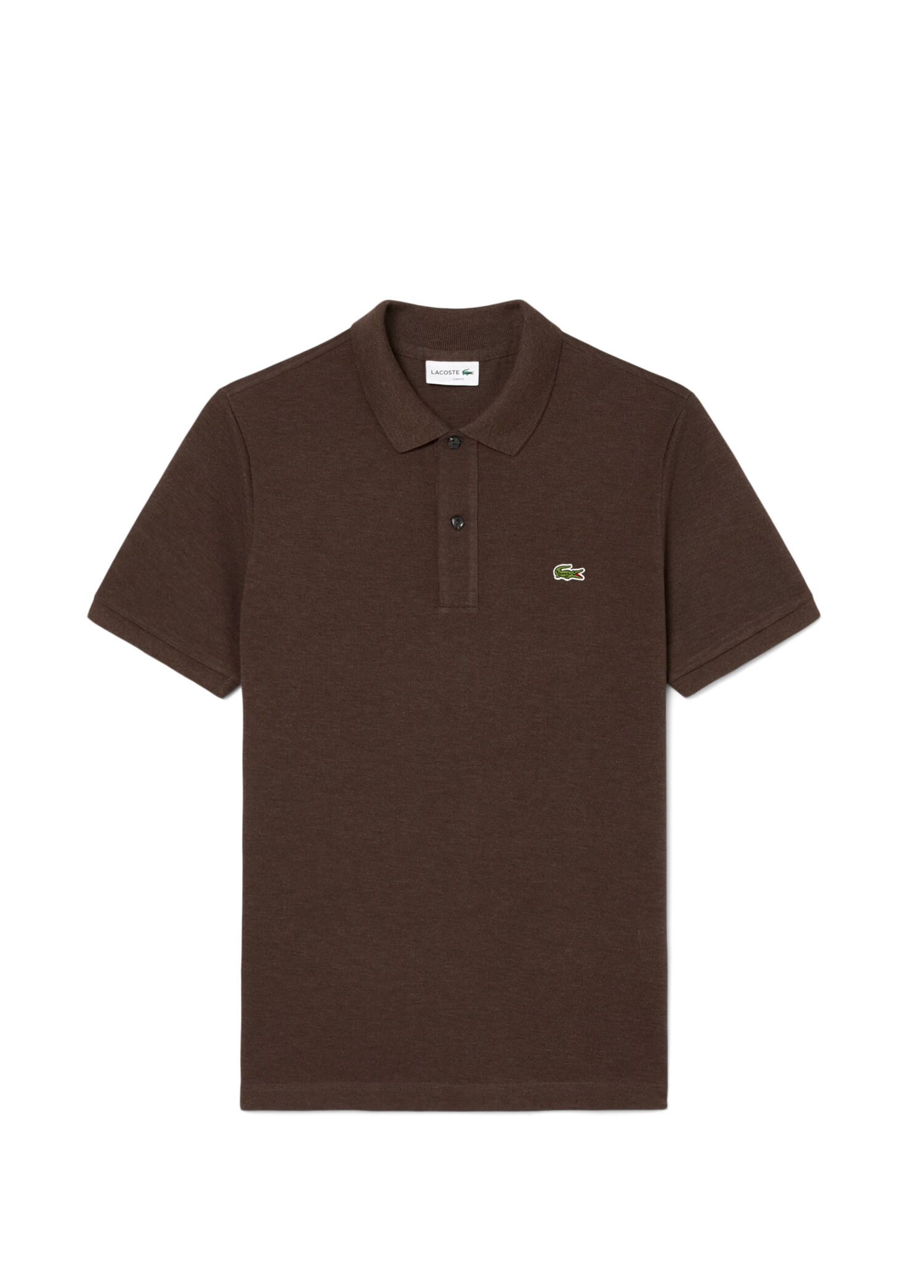 L.12.12 Slim Fit Kahverengi Polo Yaka Kısa Kollu T-Shirt