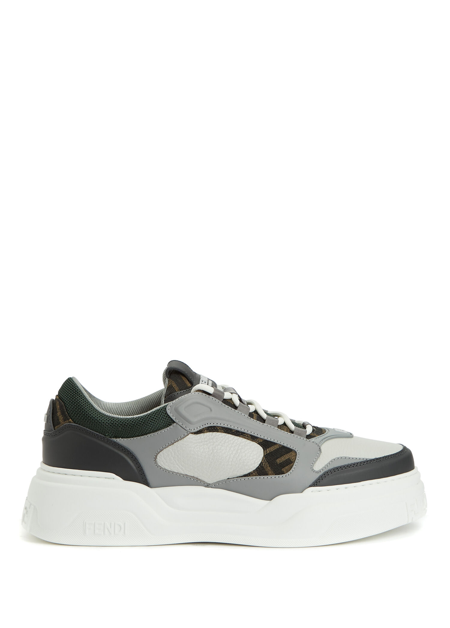 Beyaz Gri Erkek Deri Sneaker