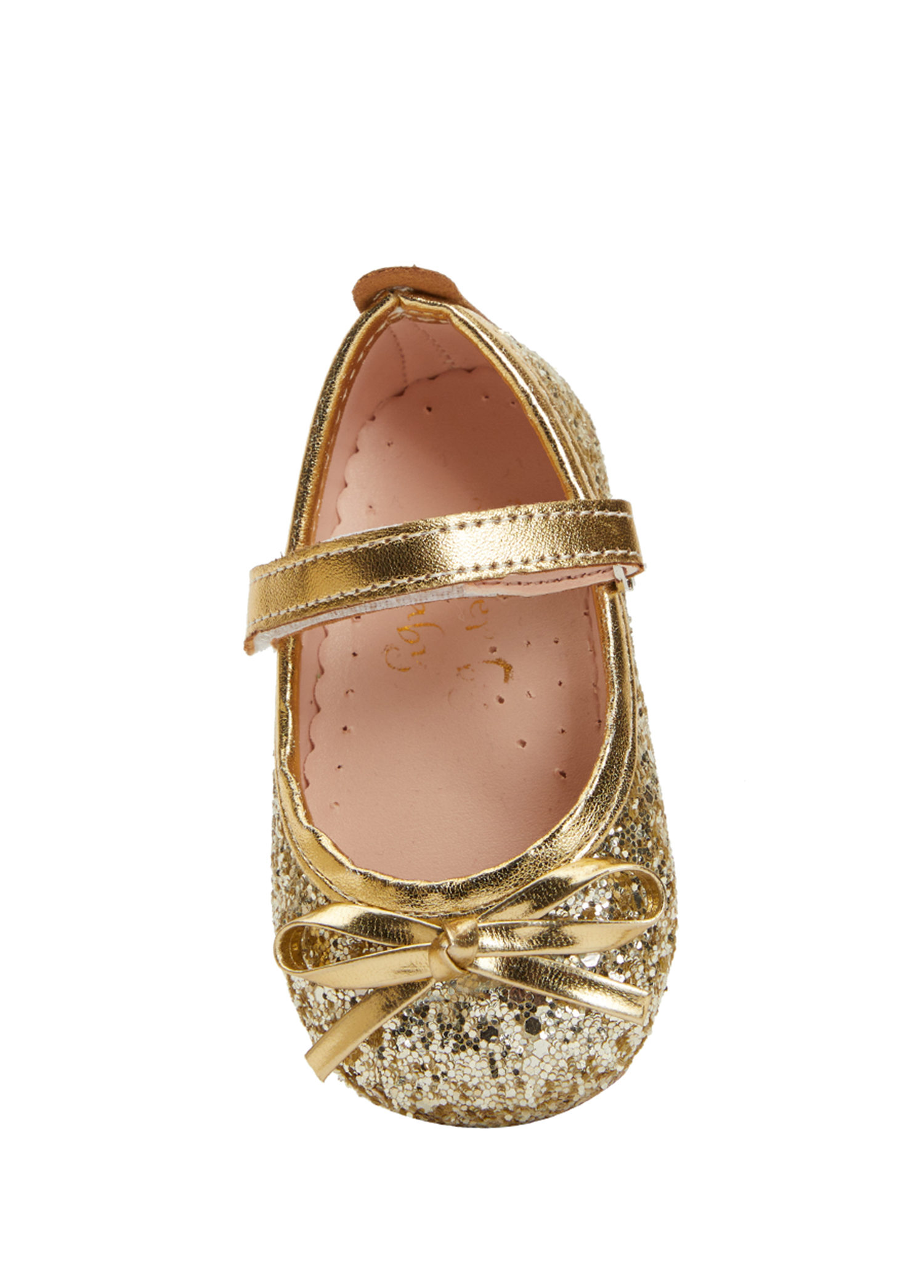 Atelier by Baby Gold Glitter Baby Girls First Step Shoes