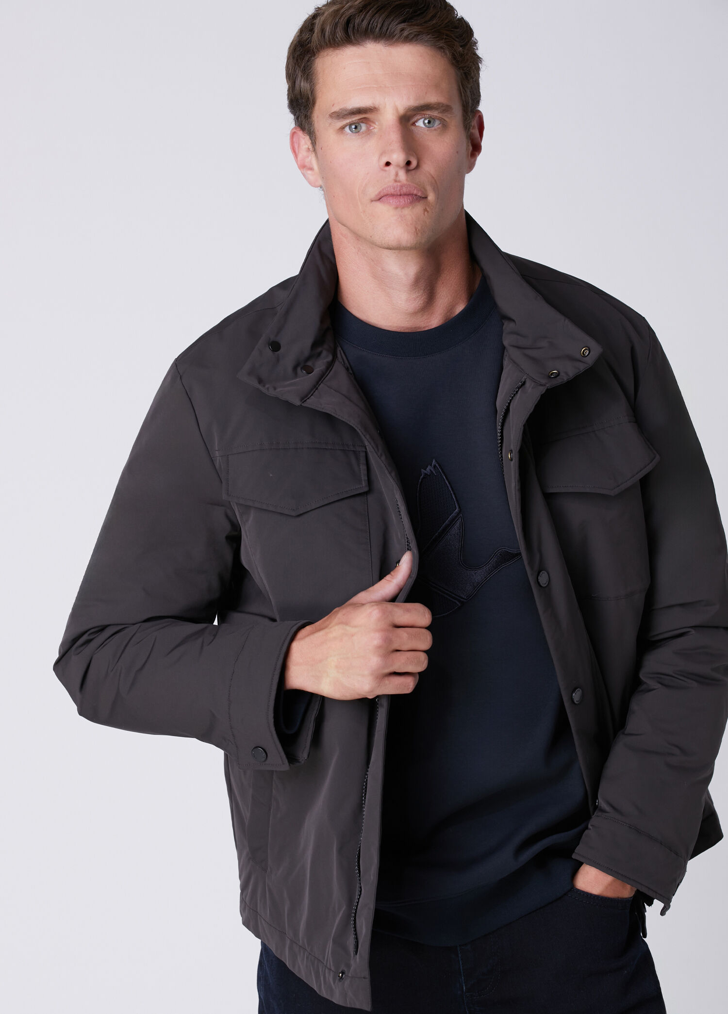 Brown Khaki Hooded Coat