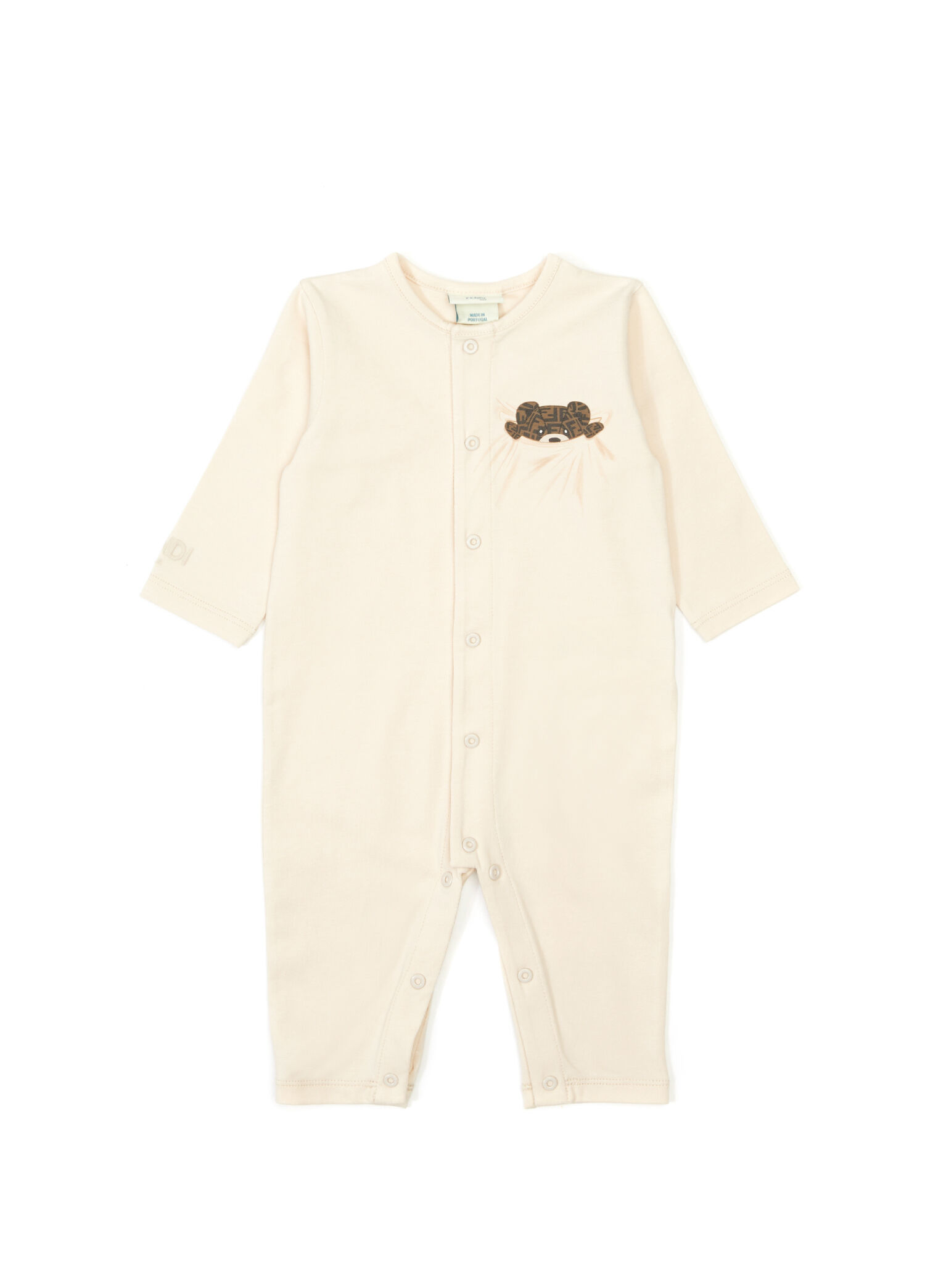 Bej Logolu Unisex Bebek Tulum