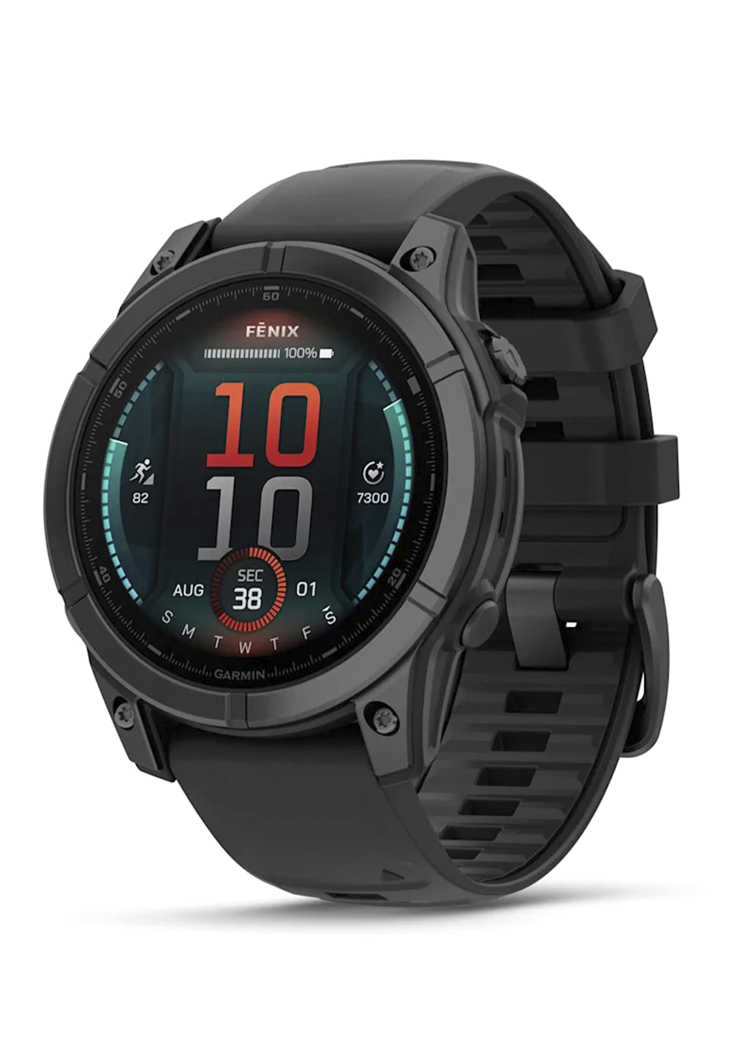 Fenix E AMOLED Slate 47mm Gri Siyah Silikon Kayışlı Akıllı Saat