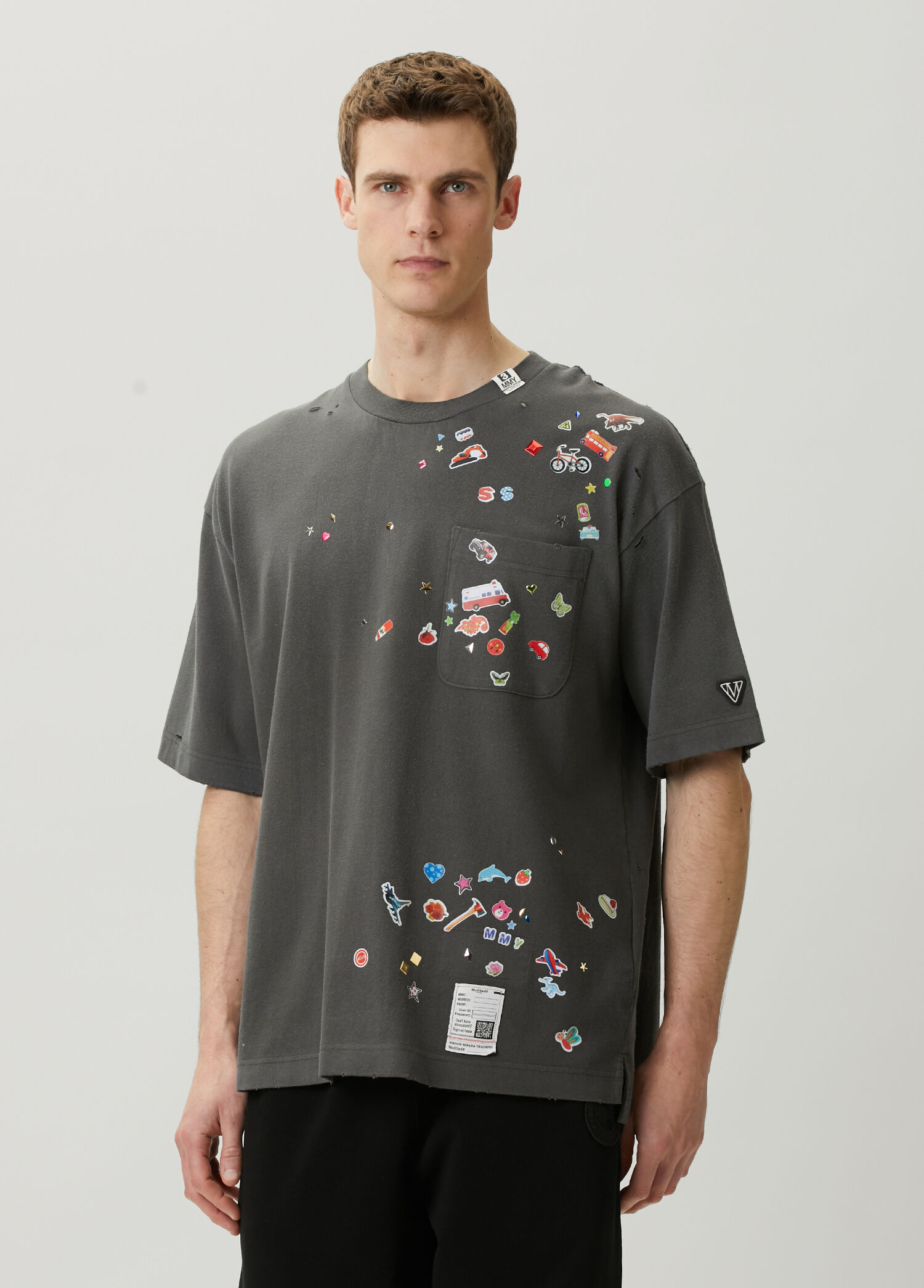 Kids Sticker Siyah T-shirt