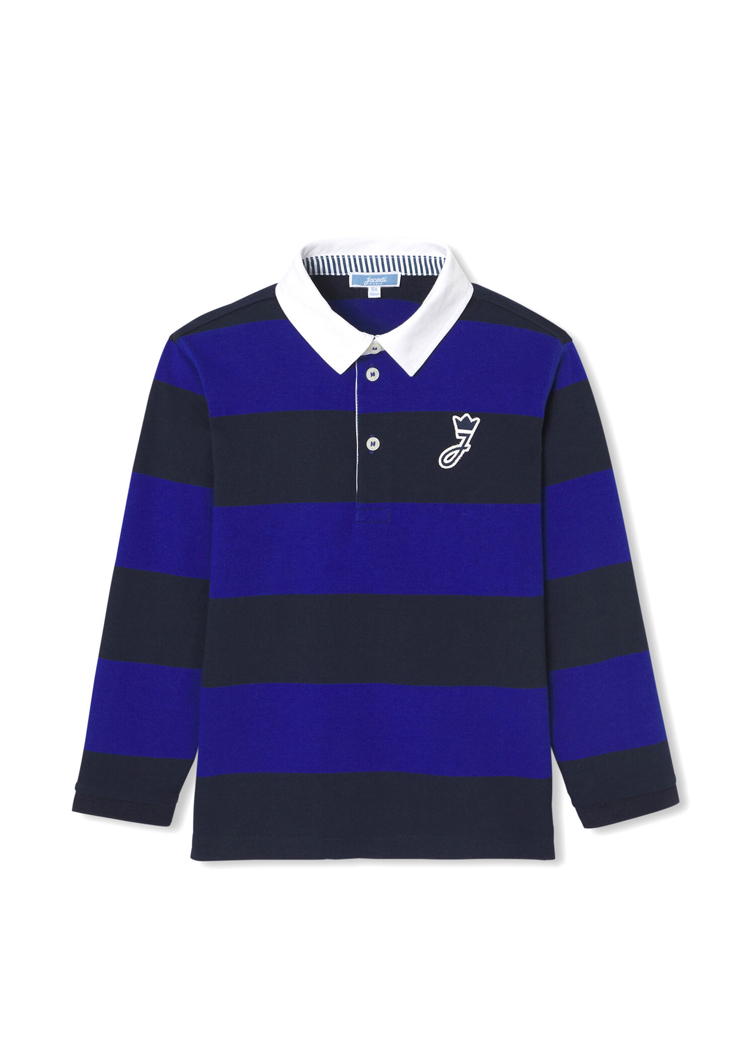 Lacivert Mavi Polo Yaka Uzun Kollu Erkek Çocuk T-Shirt