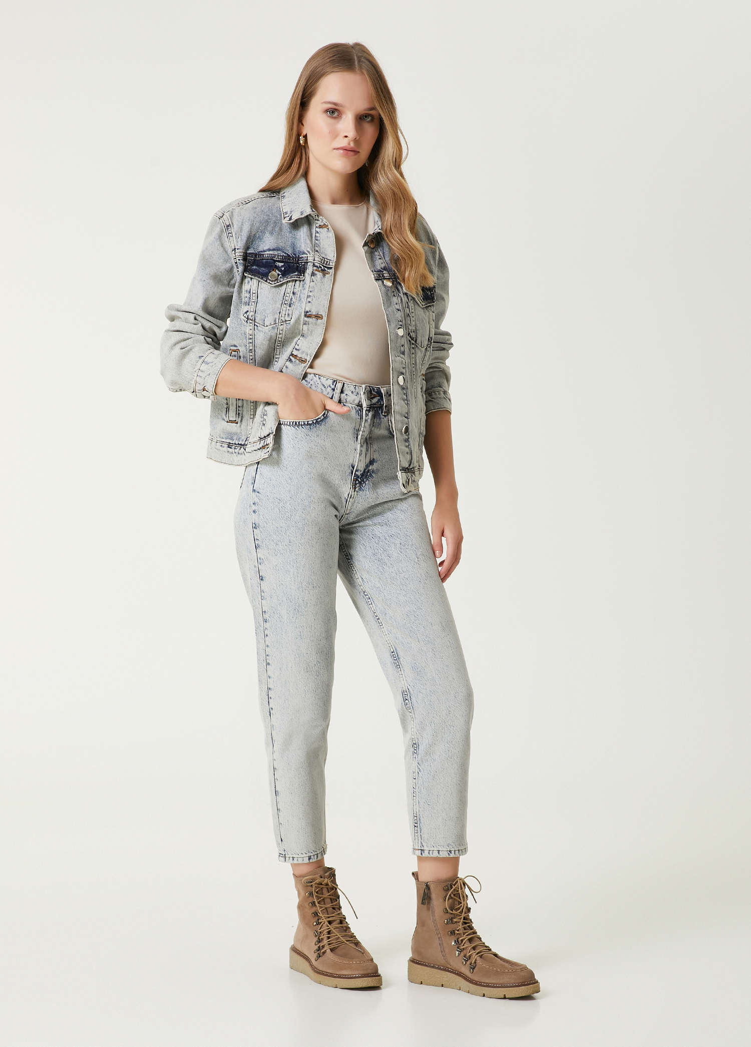 Mom Fit Mavi Jean Pantolon