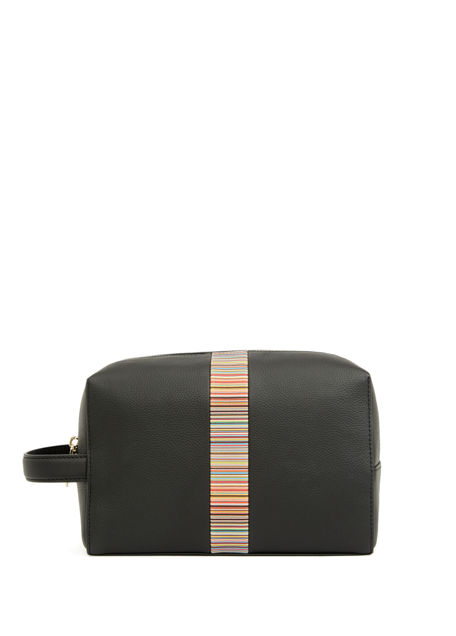 Signature Stripe Deri Tıraş Çantası