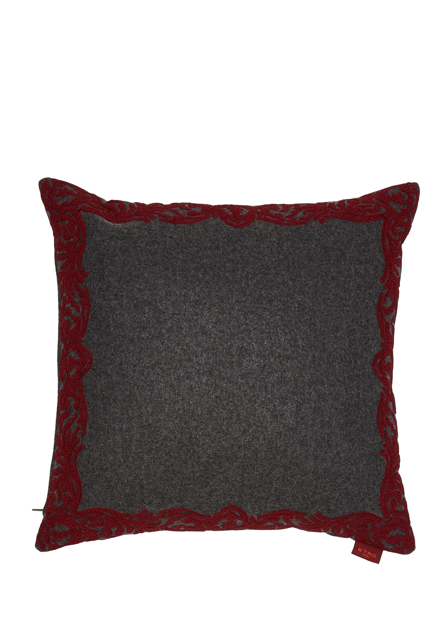 Gri 45x45 cm Yün Dekoratif Yastık