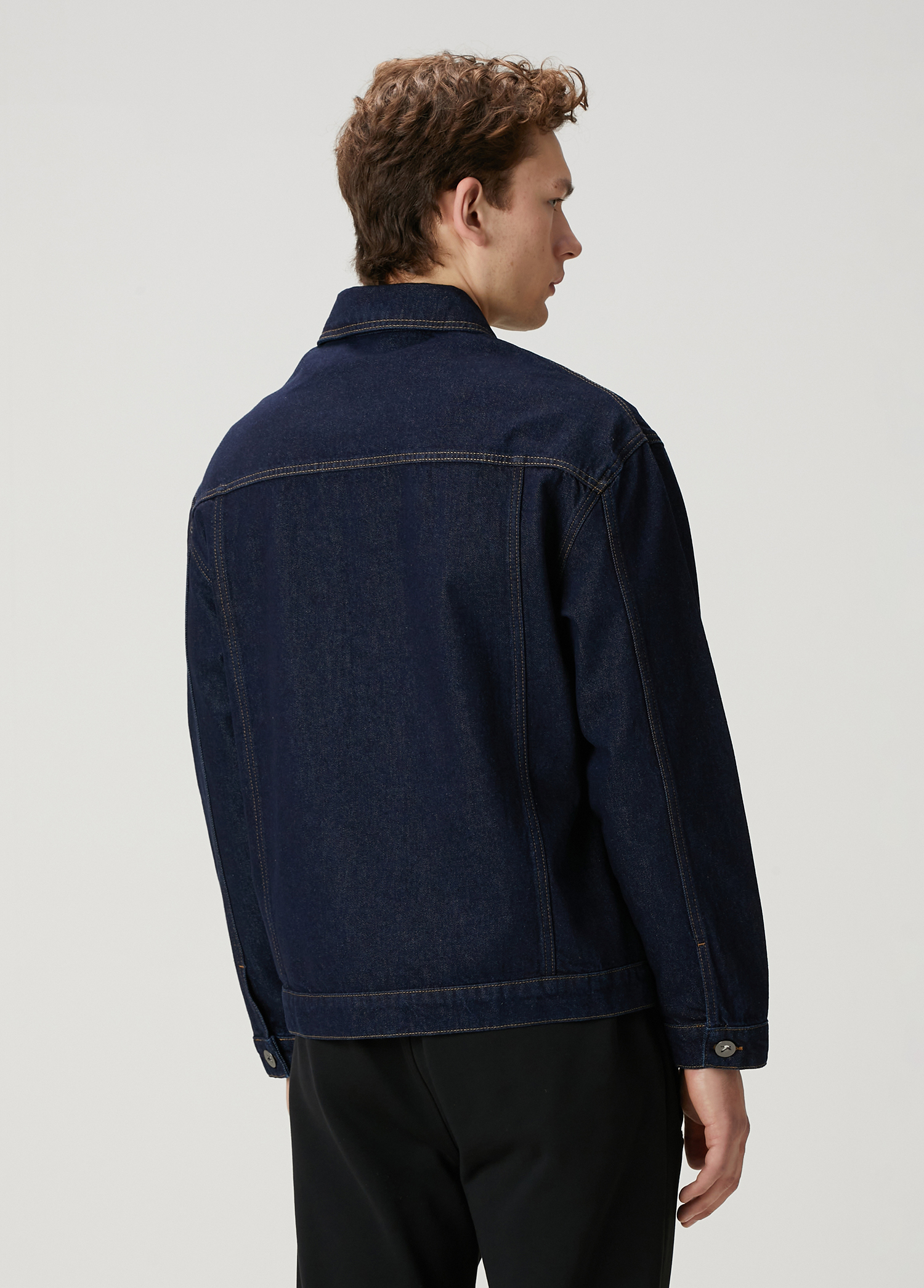 Lacivert Denim Ceket_3