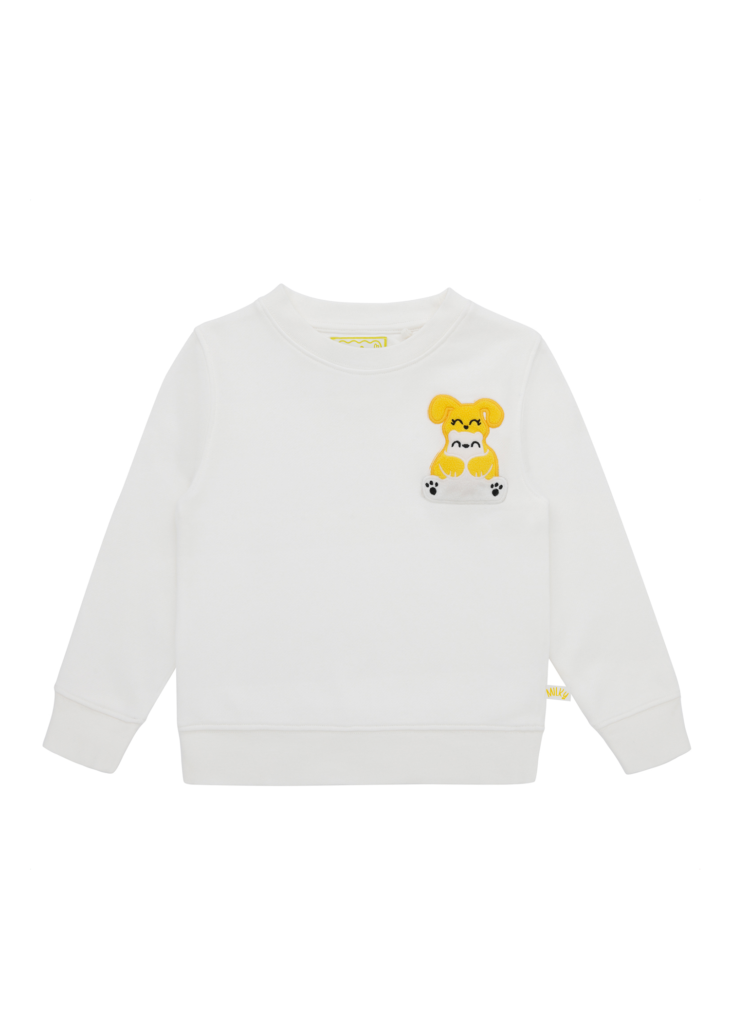 Beyaz Organik Pamuk Unisex Çocuk Sweatshirt