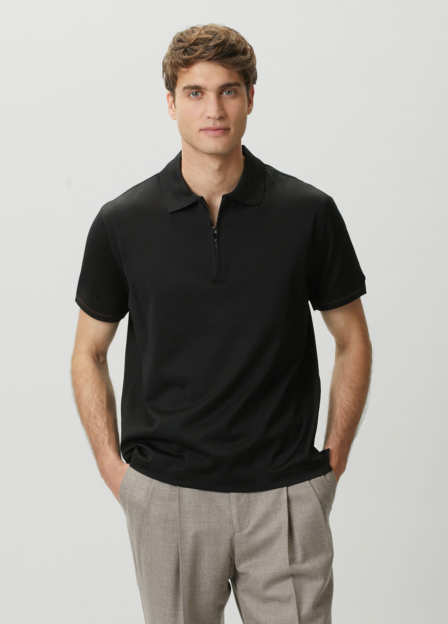 Siyah Polo Yaka T-shirt