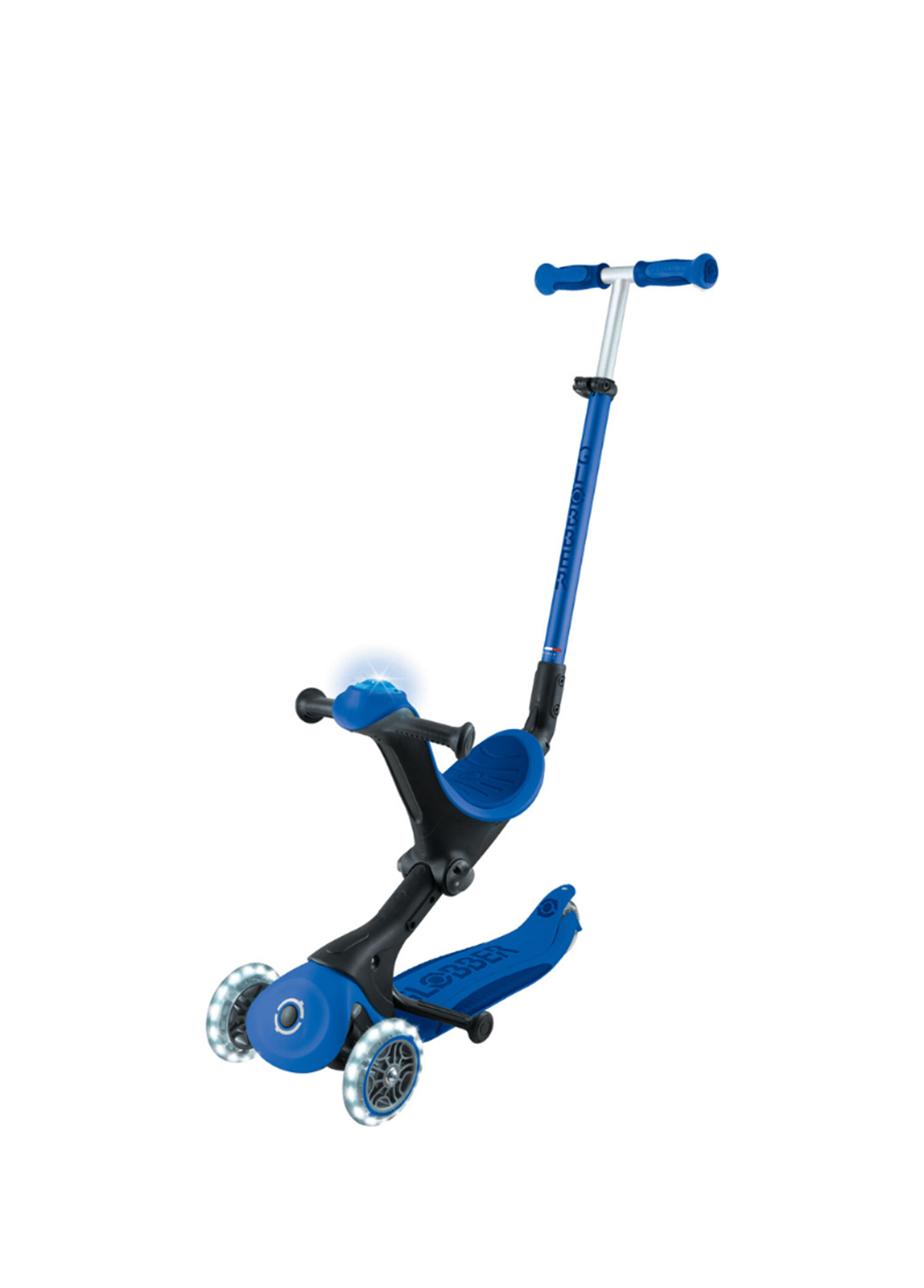 Go Up Deluxe Lacivert Işıklı Katlanabilir 15 Ay - 9 Yaş Çocuk Scooter