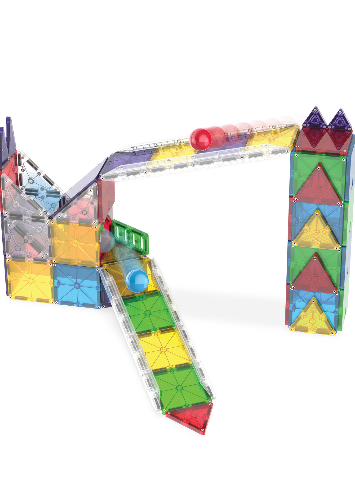 Magna-Tiles - Rail Racers Deluxe 90 Parça Oyun - Çok Renkli