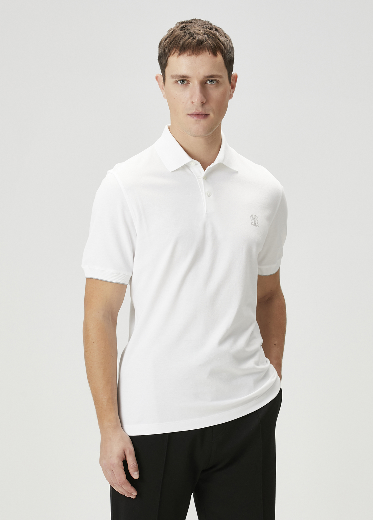 Beyaz Polo Yaka T-shirt