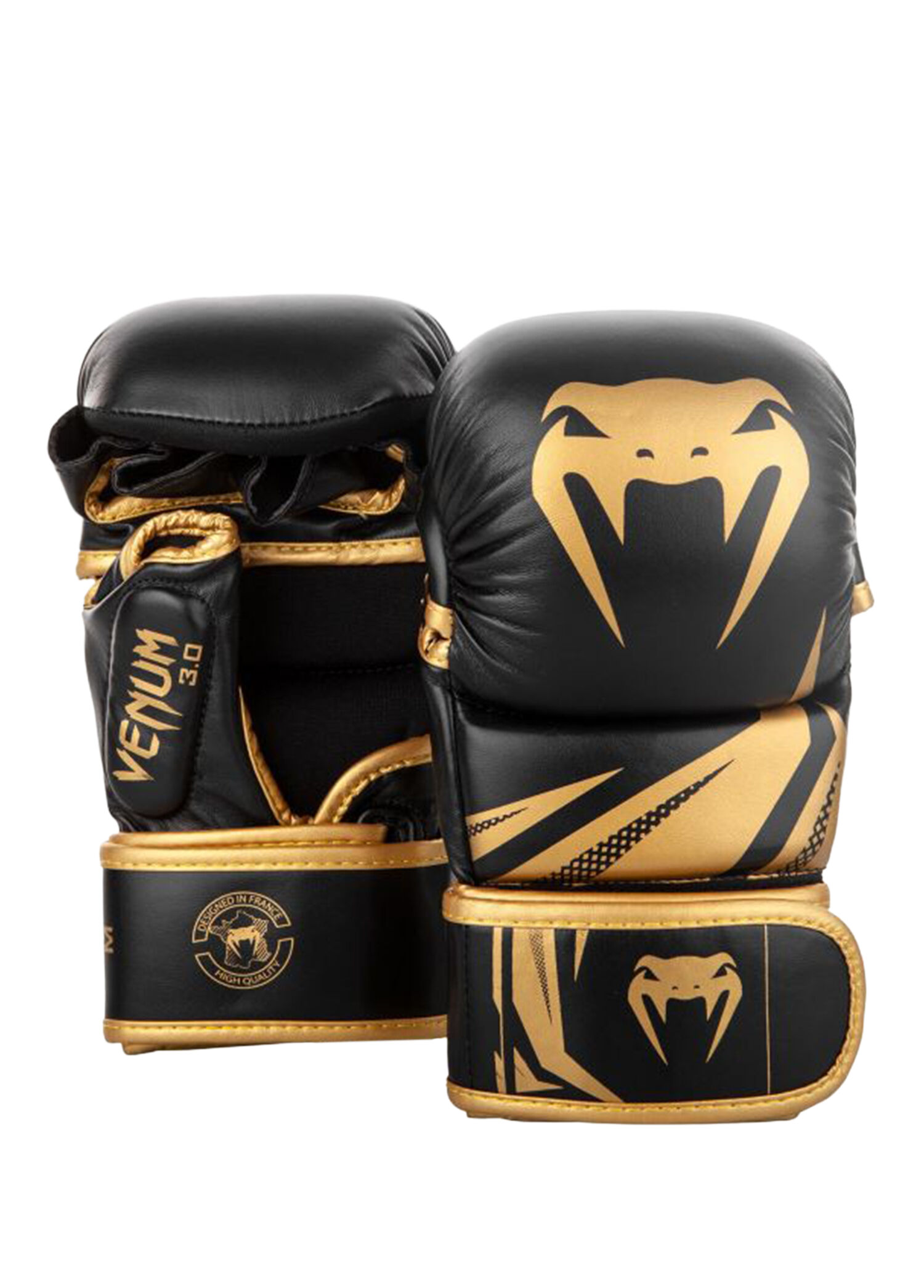 MMA Sparring Gloves Venum Challenger 3.0 Black Gold Unisex Boks Eldiveni