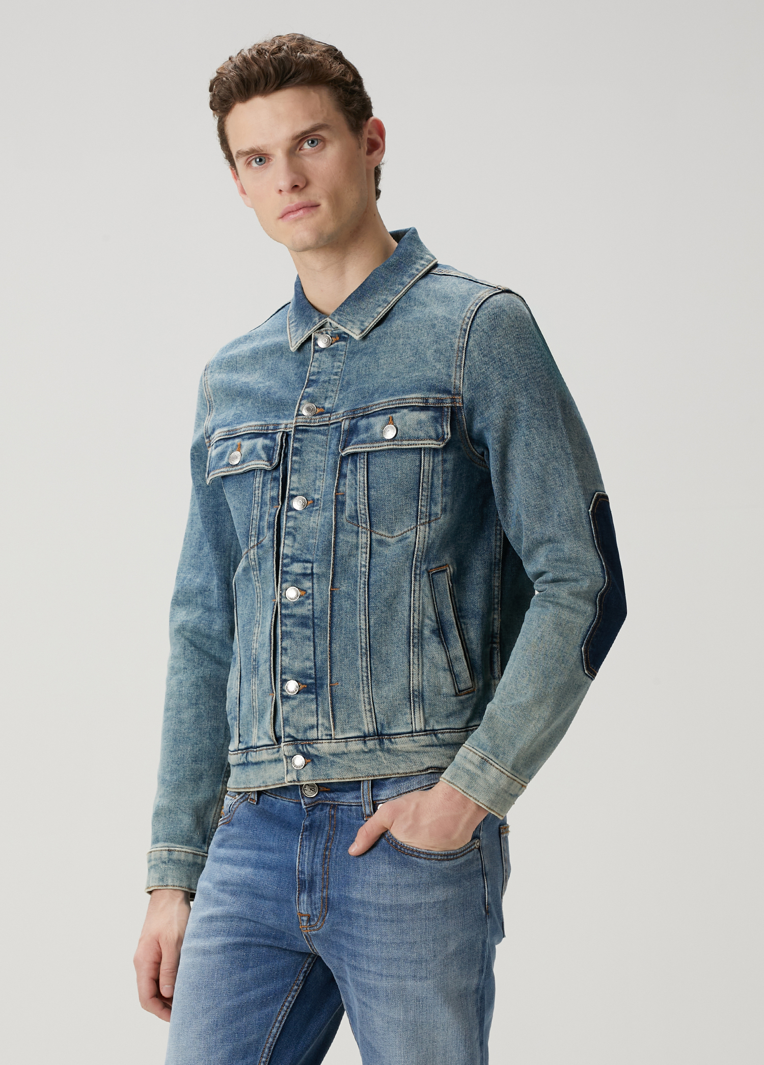 Açık Mavi Denim Mont